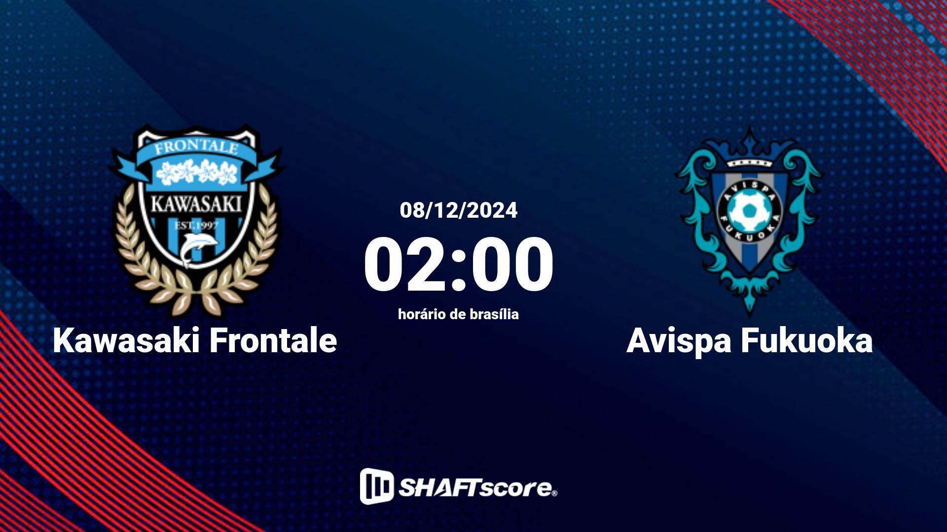 Estatísticas do jogo Kawasaki Frontale vs Avispa Fukuoka 08.12 02:00