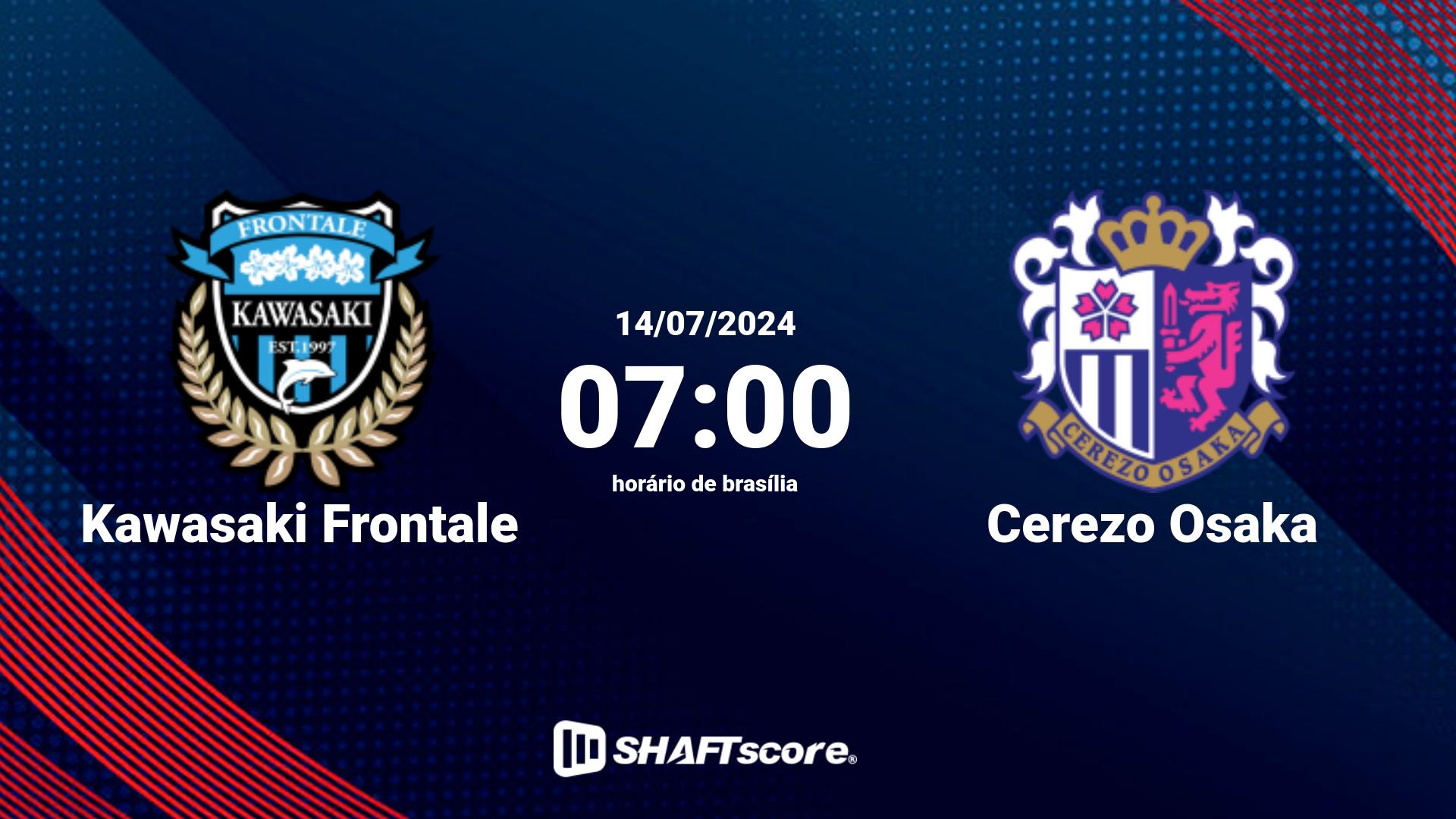 Estatísticas do jogo Kawasaki Frontale vs Cerezo Osaka 14.07 07:00