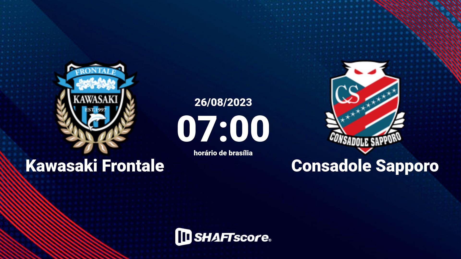 Estatísticas do jogo Kawasaki Frontale vs Consadole Sapporo 26.08 07:00