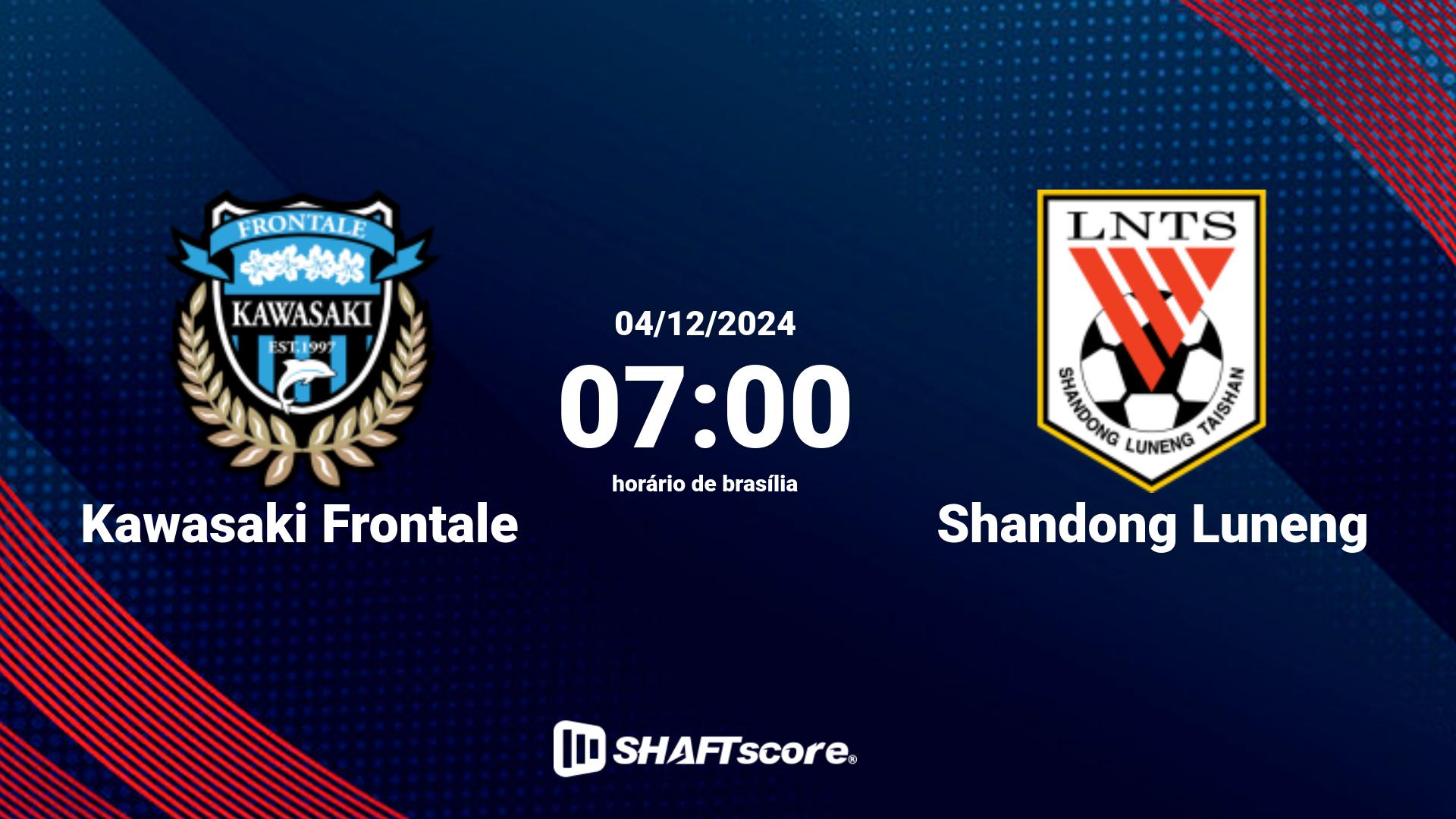 Estatísticas do jogo Kawasaki Frontale vs Shandong Luneng 04.12 07:00