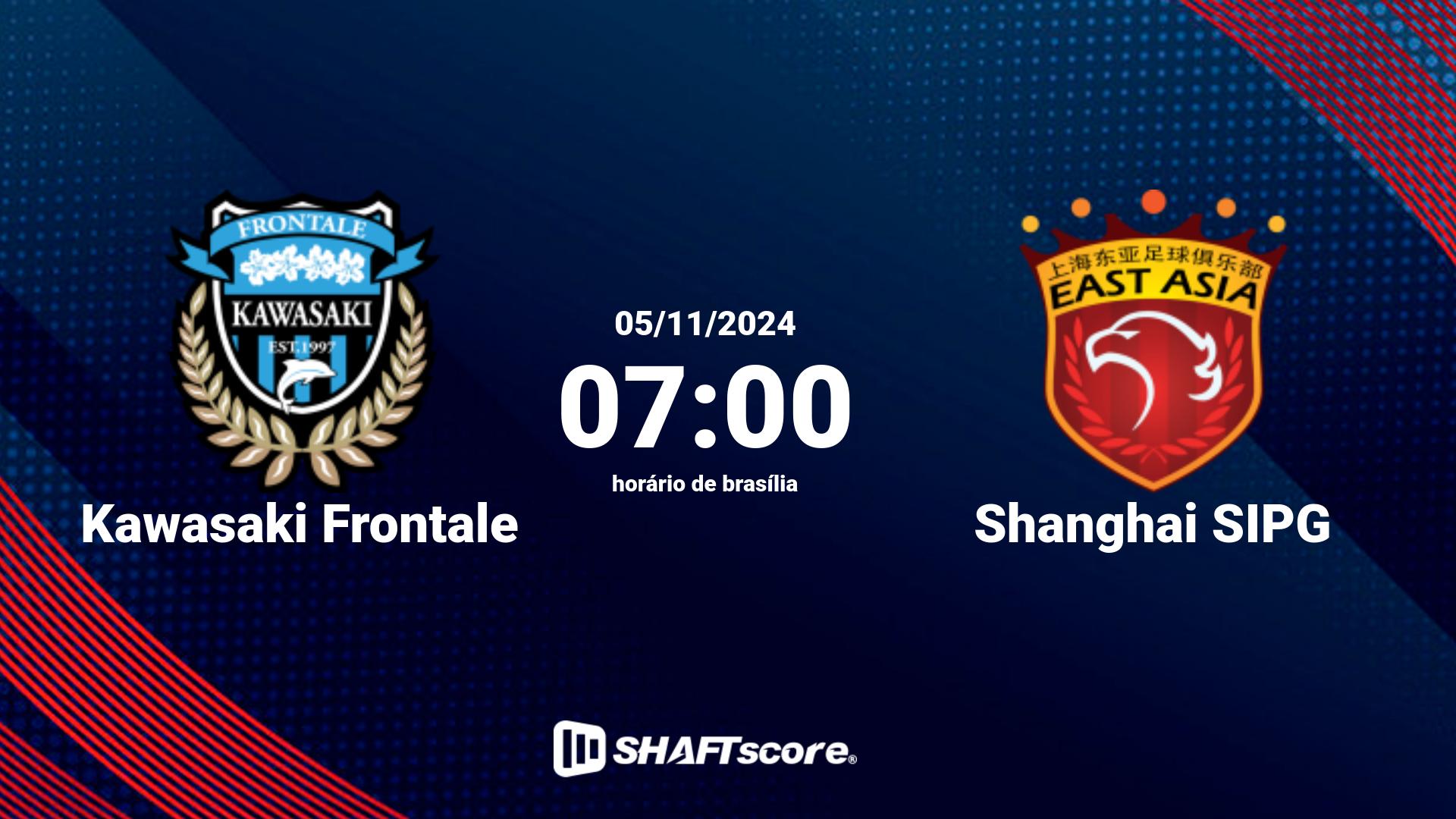 Estatísticas do jogo Kawasaki Frontale vs Shanghai SIPG 05.11 07:00