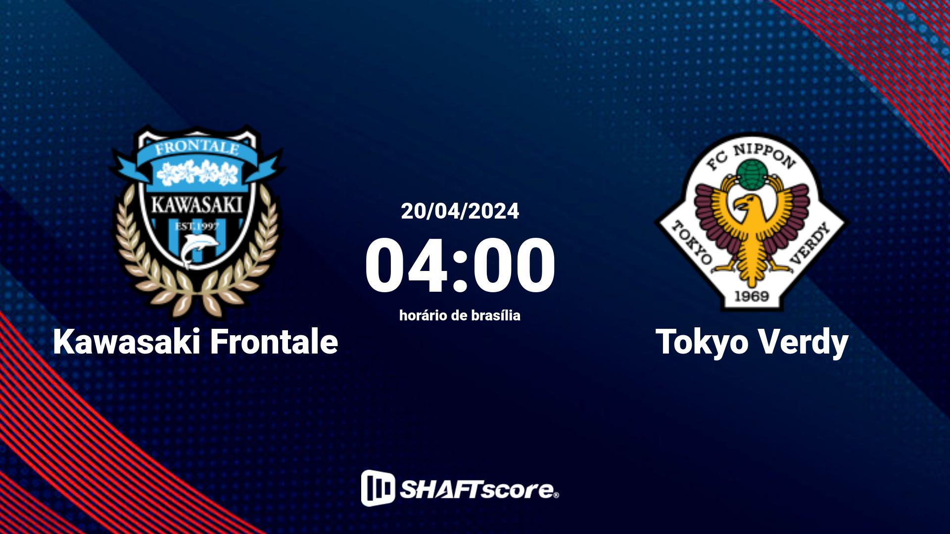 Estatísticas do jogo Kawasaki Frontale vs Tokyo Verdy 20.04 04:00