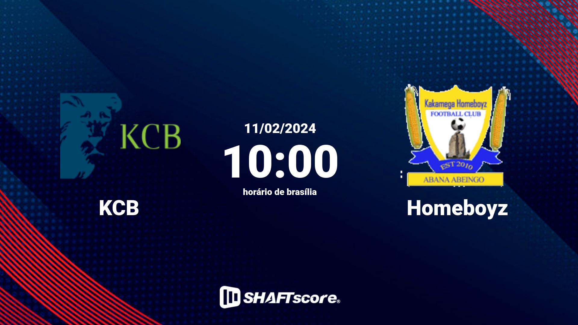 Estatísticas do jogo KCB vs Homeboyz 11.02 10:00