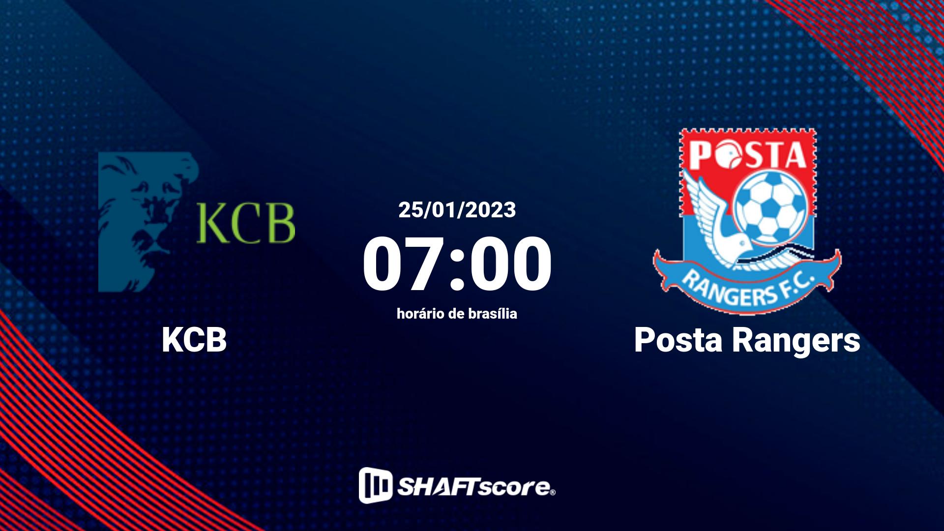 Estatísticas do jogo KCB vs Posta Rangers 25.01 07:00