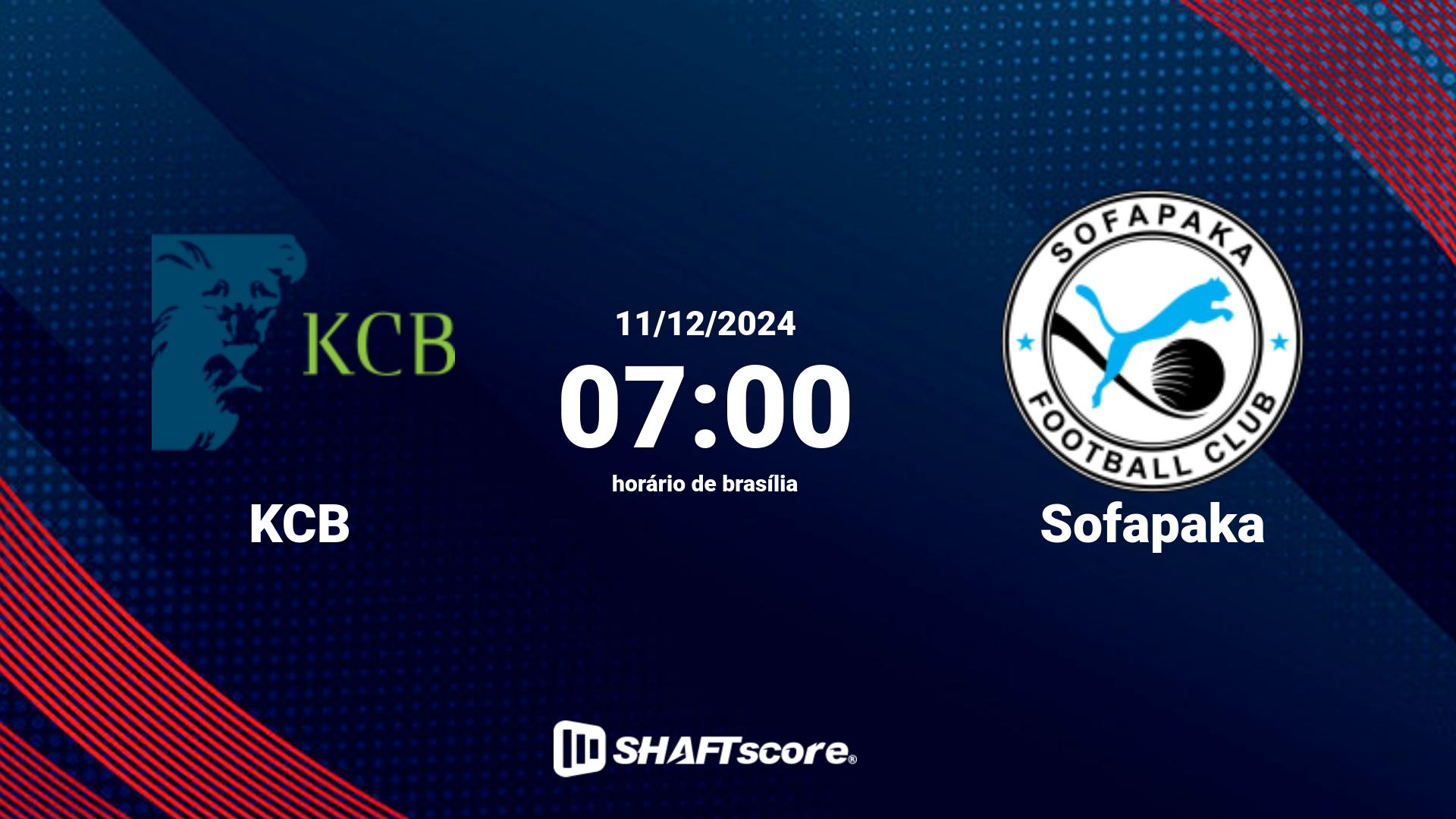 Estatísticas do jogo KCB vs Sofapaka 11.12 07:00