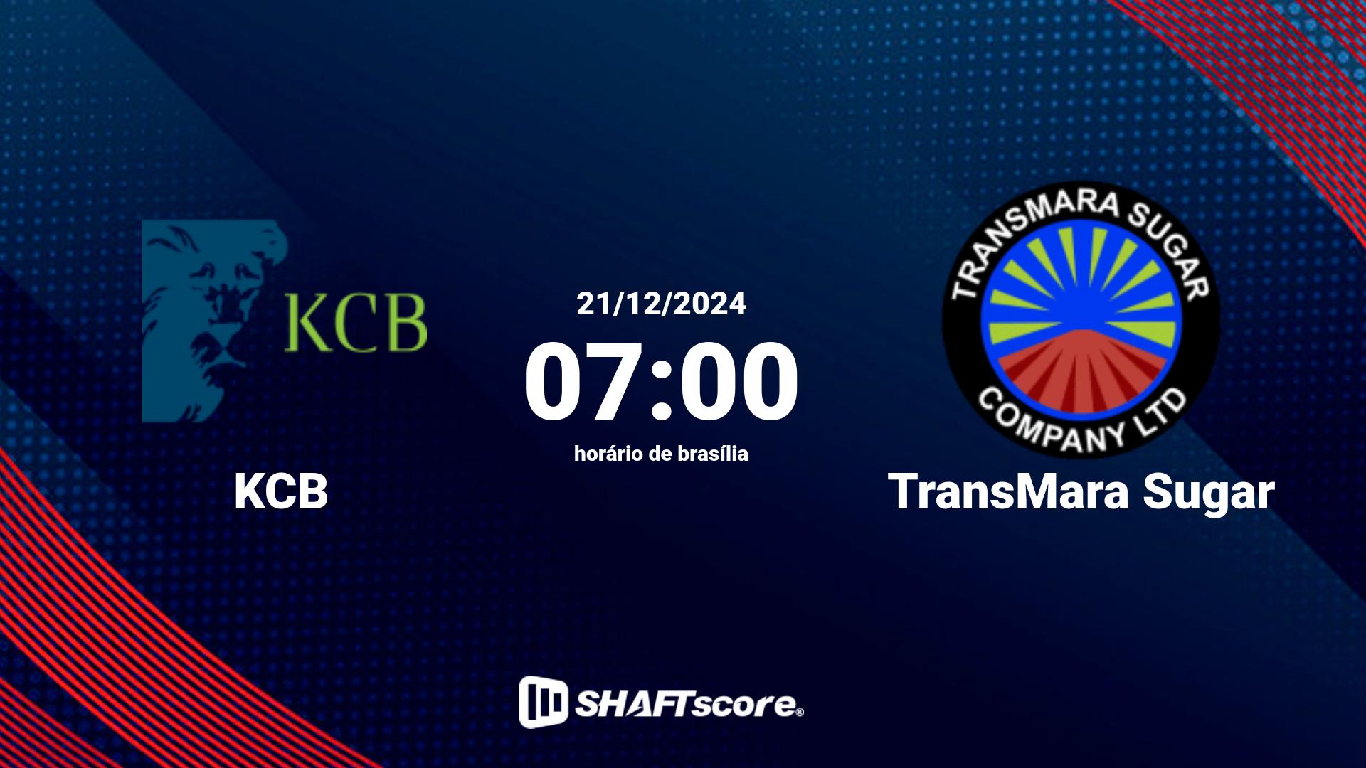 Estatísticas do jogo KCB vs TransMara Sugar 21.12 07:00