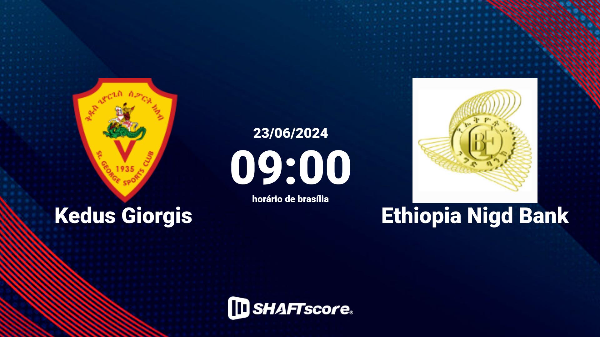 Estatísticas do jogo Kedus Giorgis vs Ethiopia Nigd Bank 23.06 09:00