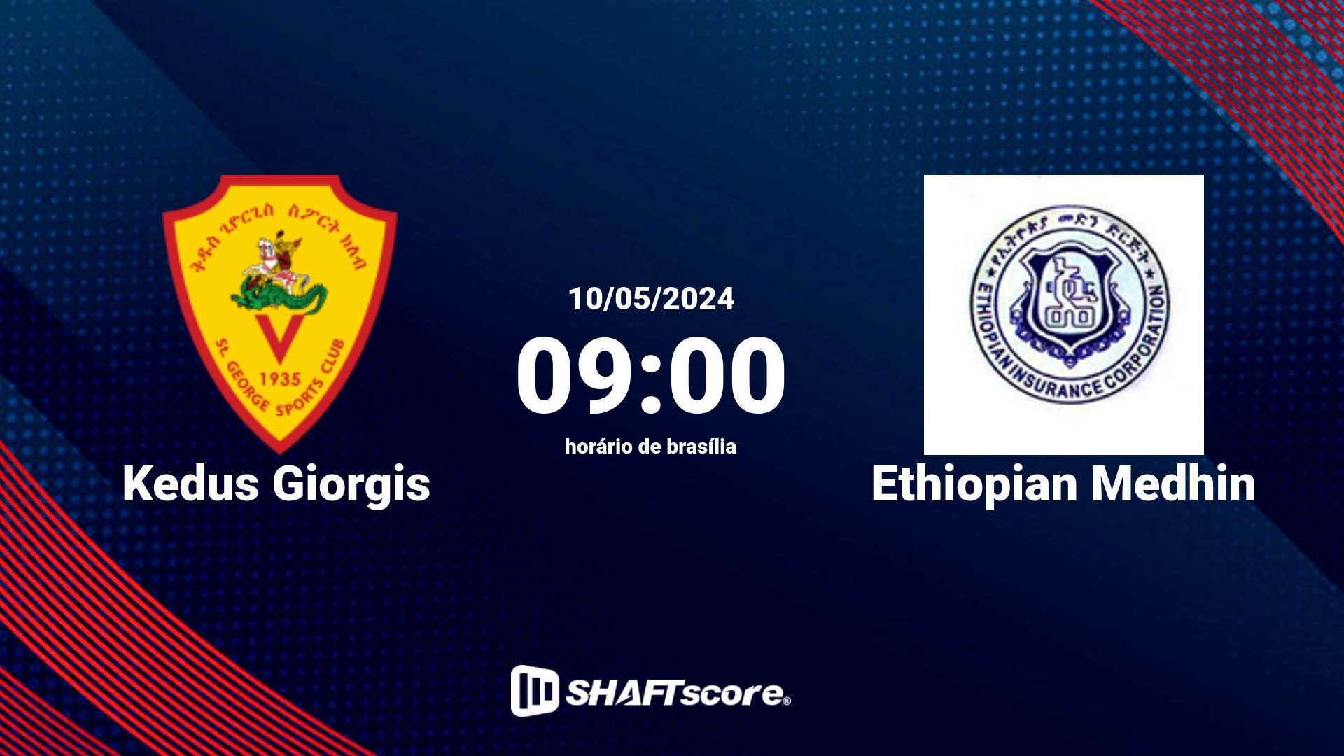 Estatísticas do jogo Kedus Giorgis vs Ethiopian Medhin 10.05 09:00