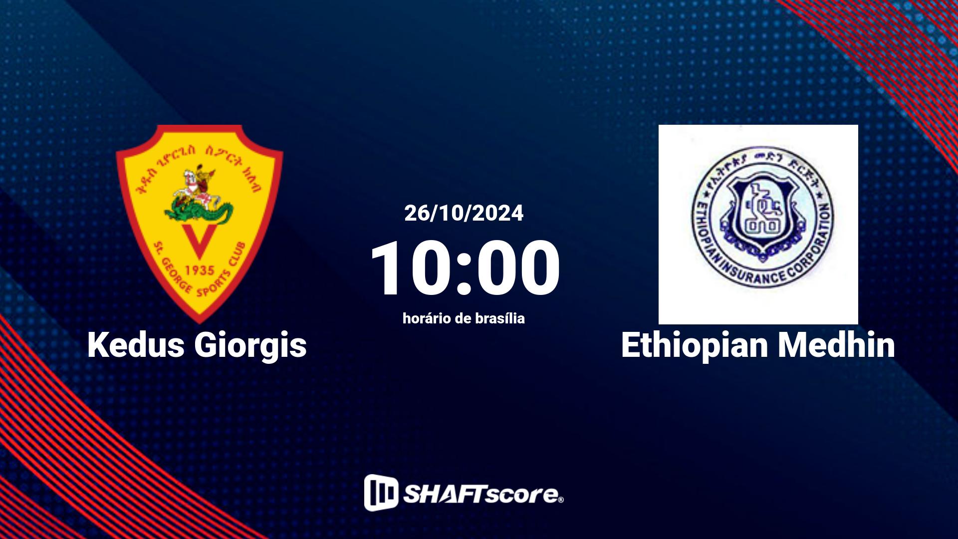 Estatísticas do jogo Kedus Giorgis vs Ethiopian Medhin 26.10 10:00