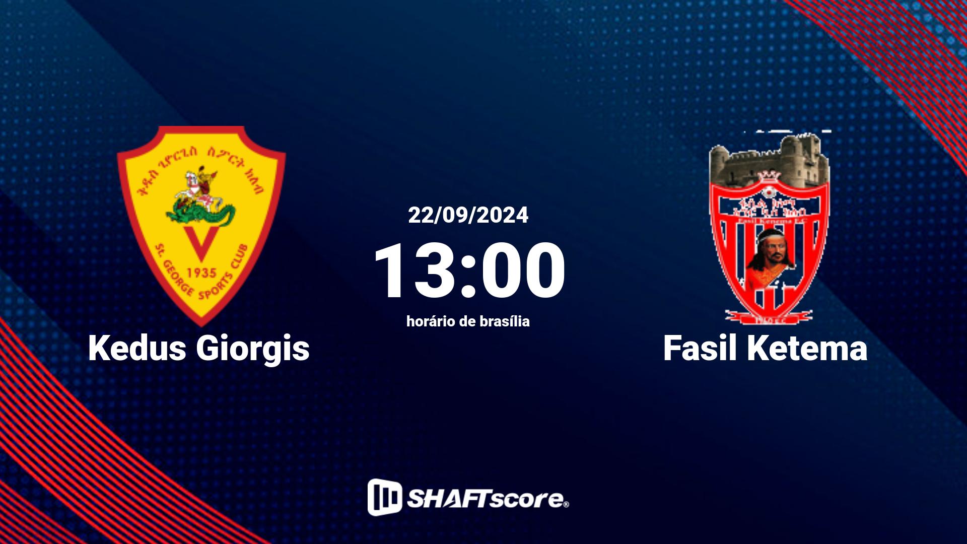 Estatísticas do jogo Kedus Giorgis vs Fasil Ketema 22.09 13:00