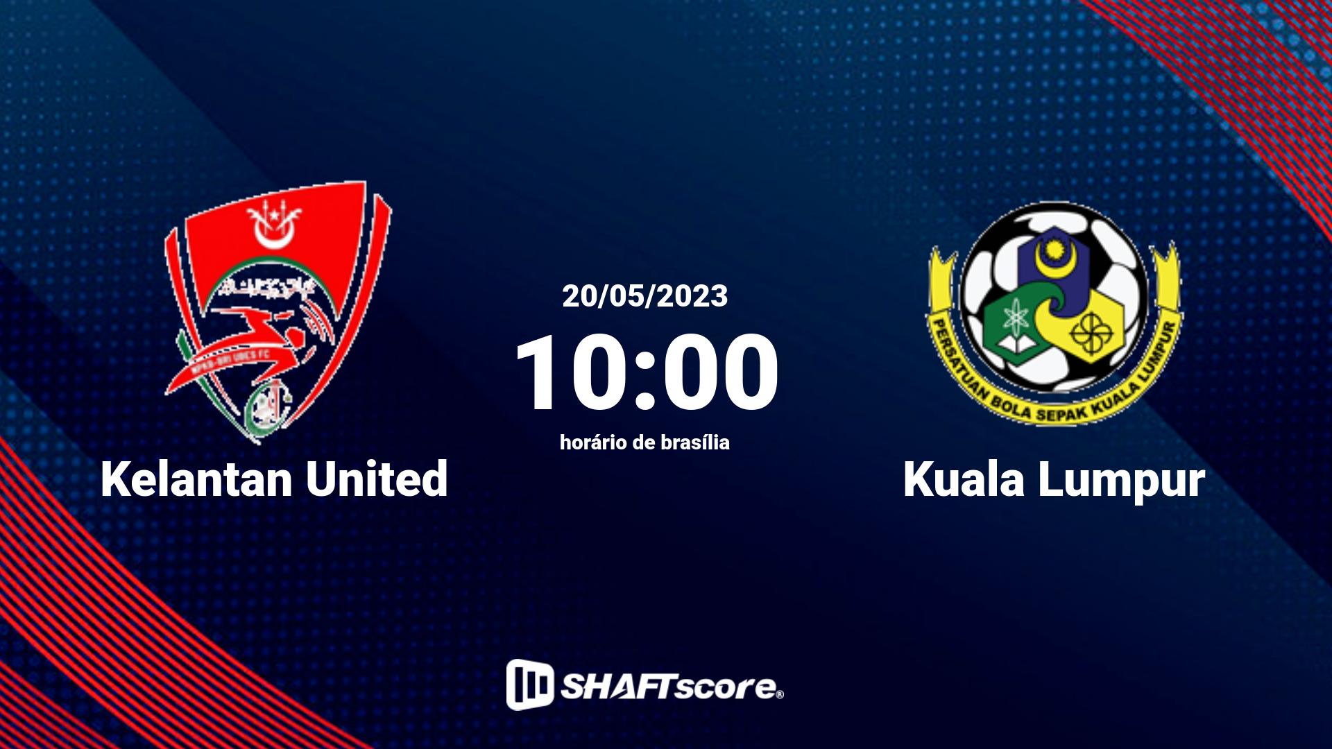 Estatísticas do jogo Kelantan United vs Kuala Lumpur 20.05 10:00