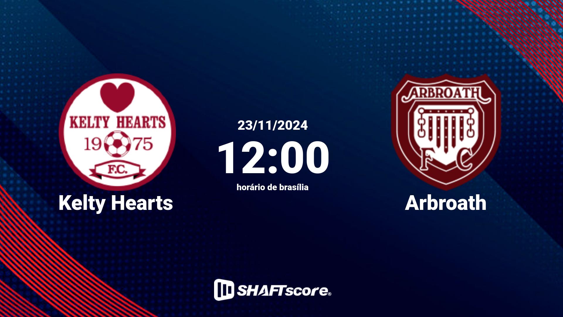 Estatísticas do jogo Kelty Hearts vs Arbroath 23.11 12:00