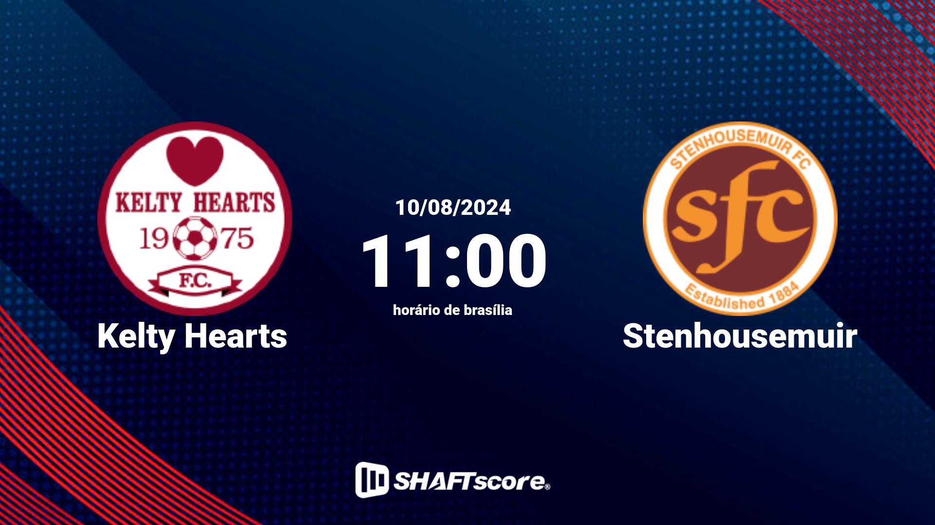 Estatísticas do jogo Kelty Hearts vs Stenhousemuir 10.08 11:00