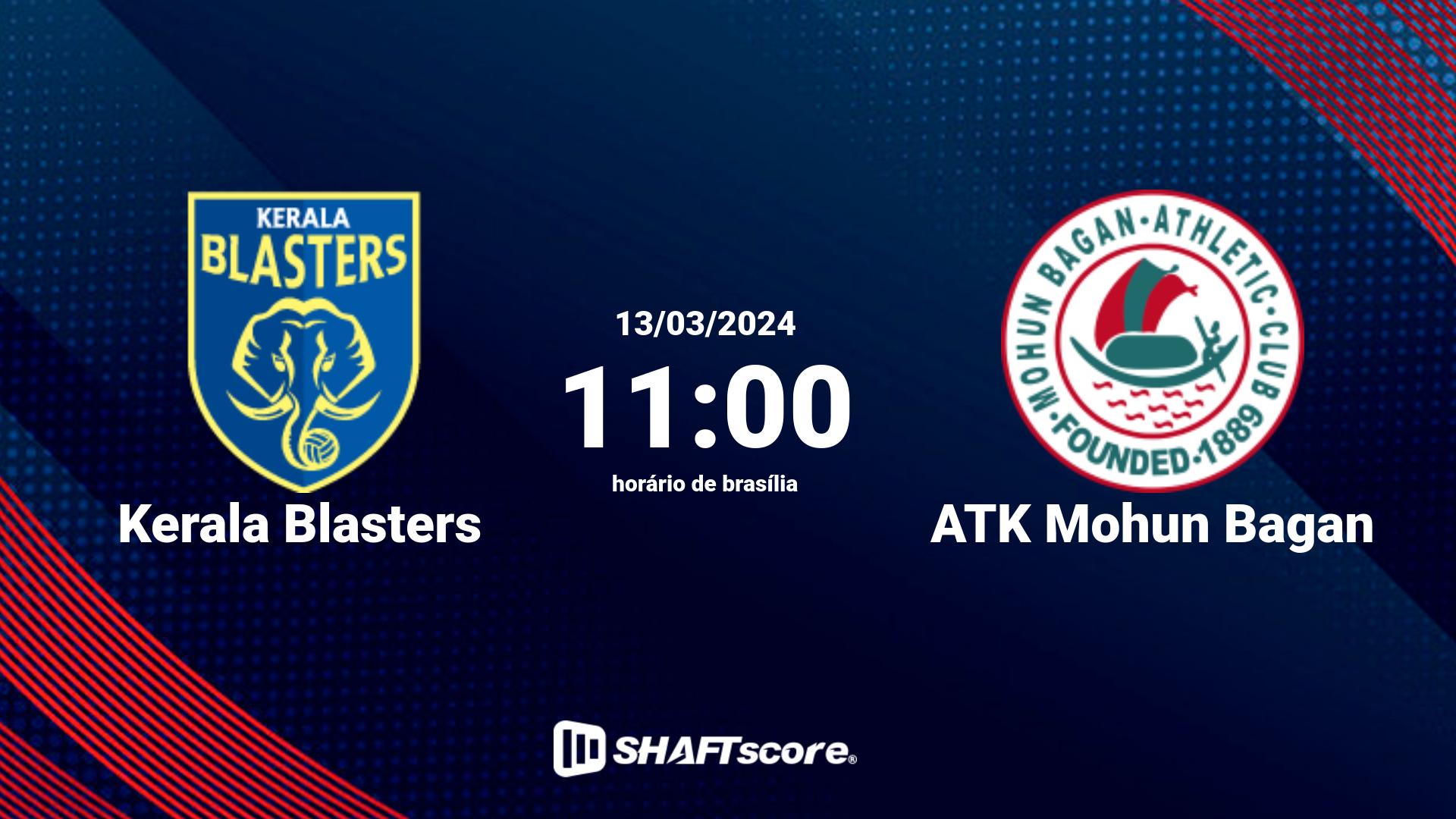 Estatísticas do jogo Kerala Blasters vs ATK Mohun Bagan 13.03 11:00