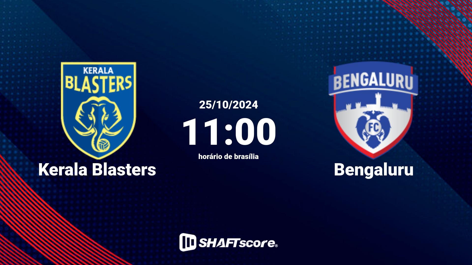 Estatísticas do jogo Kerala Blasters vs Bengaluru 25.10 11:00