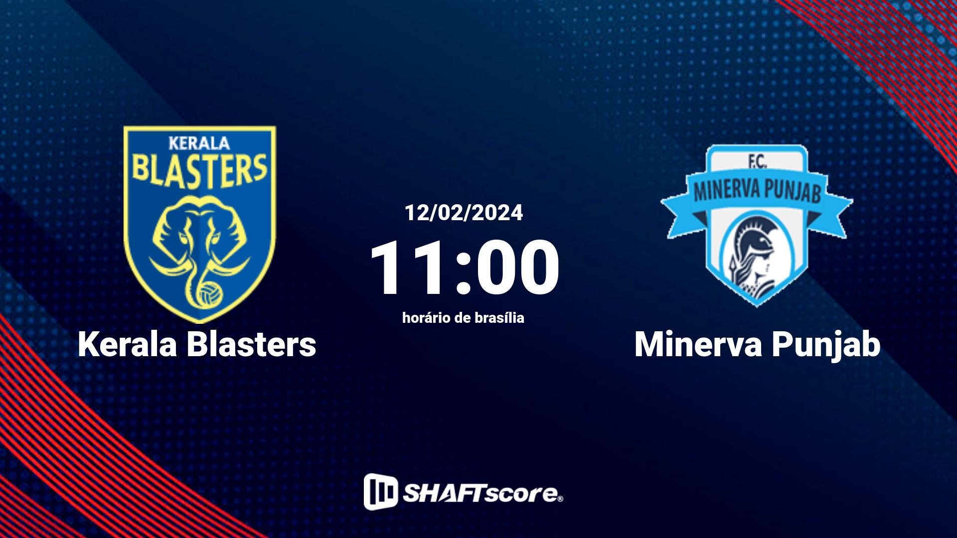 Estatísticas do jogo Kerala Blasters vs Minerva Punjab 12.02 11:00