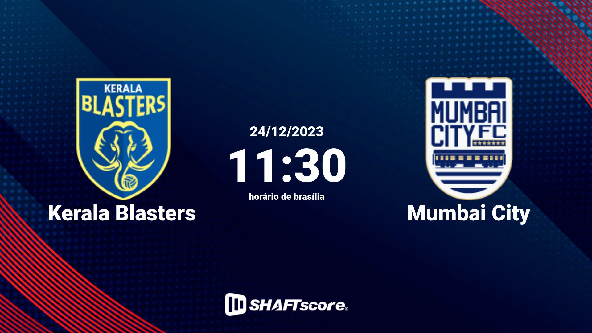 Estatísticas do jogo Kerala Blasters vs Mumbai City 24.12 11:30