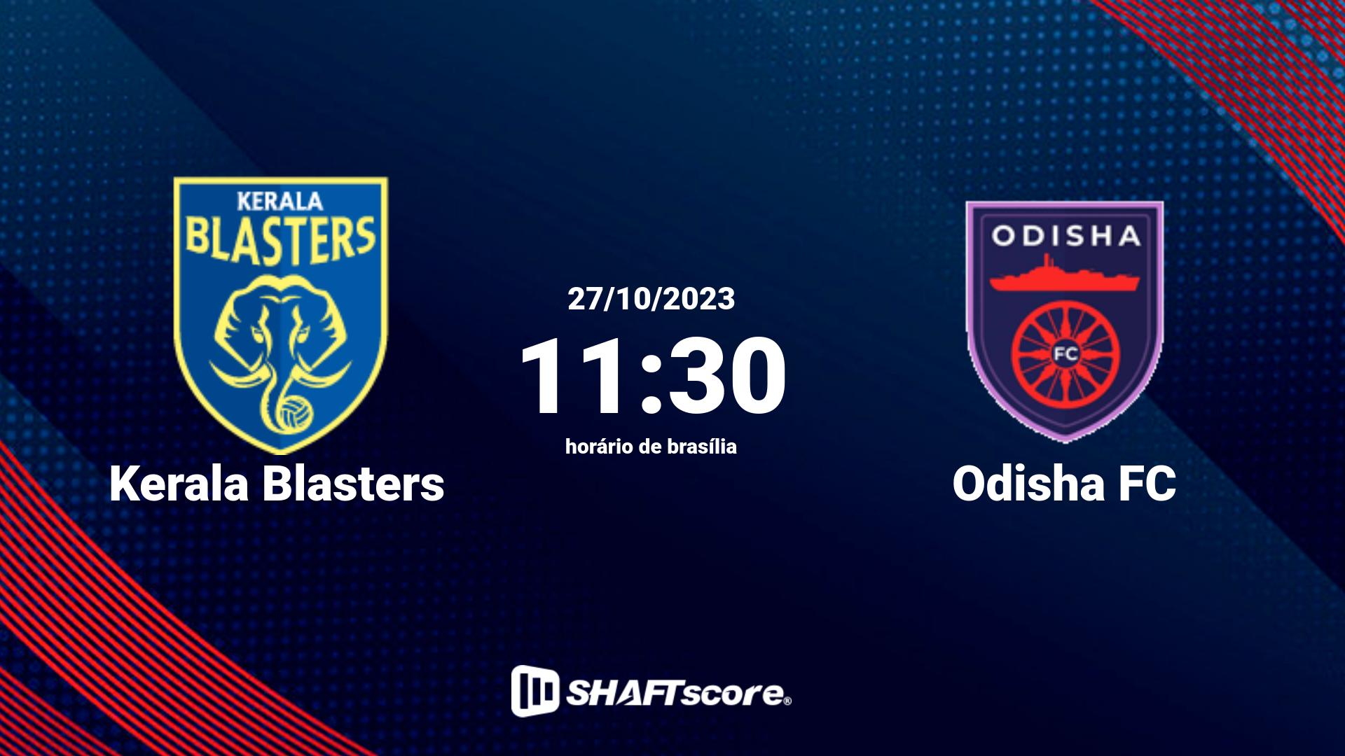 Estatísticas do jogo Kerala Blasters vs Odisha FC 27.10 11:30