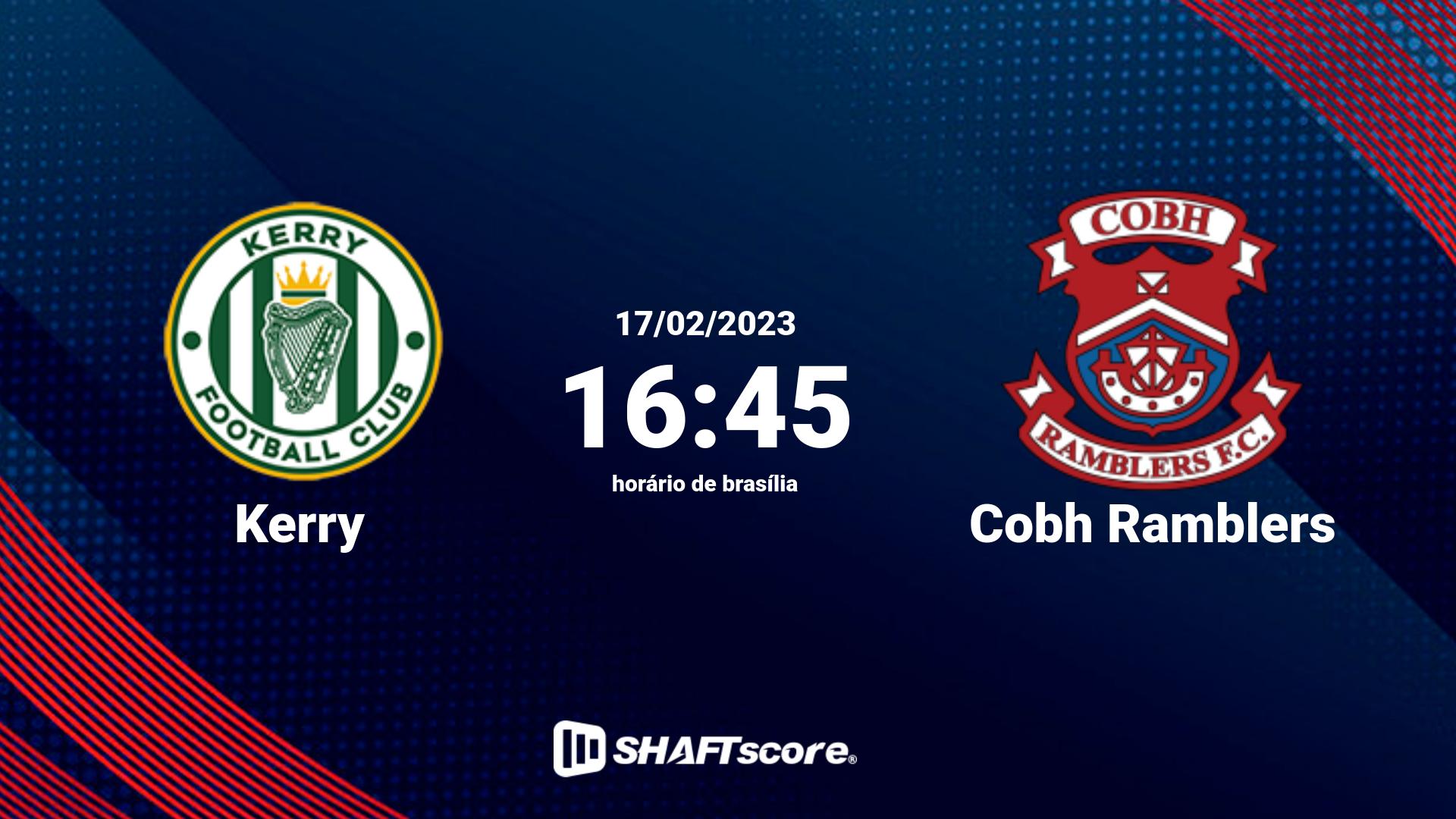 Estatísticas do jogo Kerry vs Cobh Ramblers 17.02 16:45