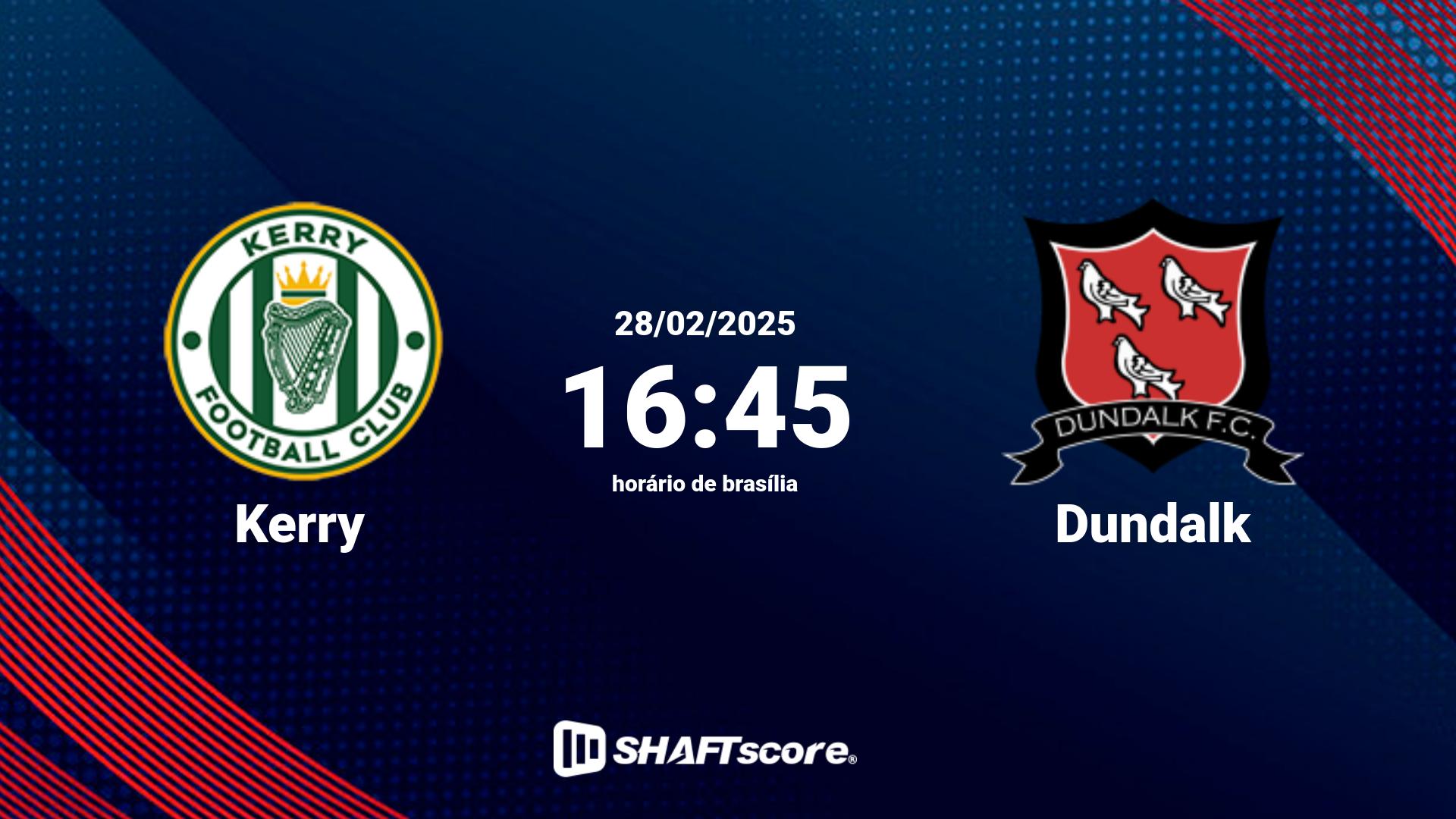 Estatísticas do jogo Kerry vs Dundalk 28.02 16:45