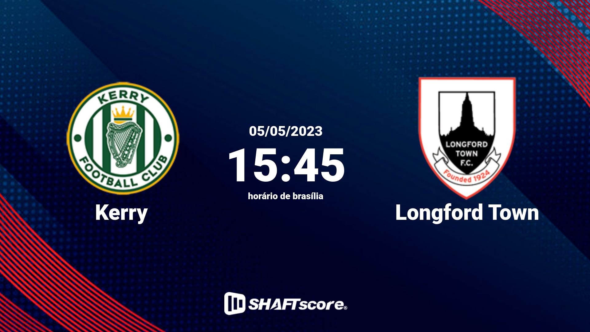 Estatísticas do jogo Kerry vs Longford Town 05.05 15:45