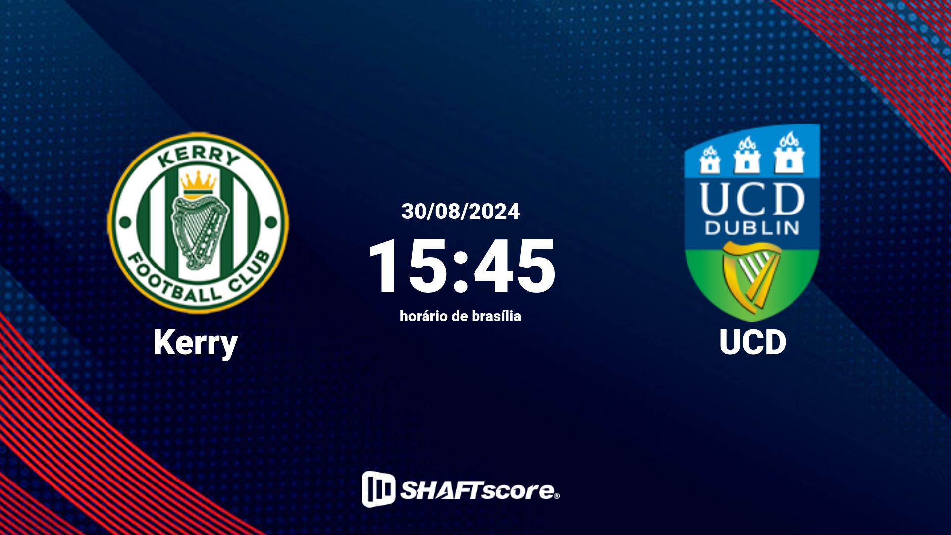 Estatísticas do jogo Kerry vs UCD 30.08 15:45