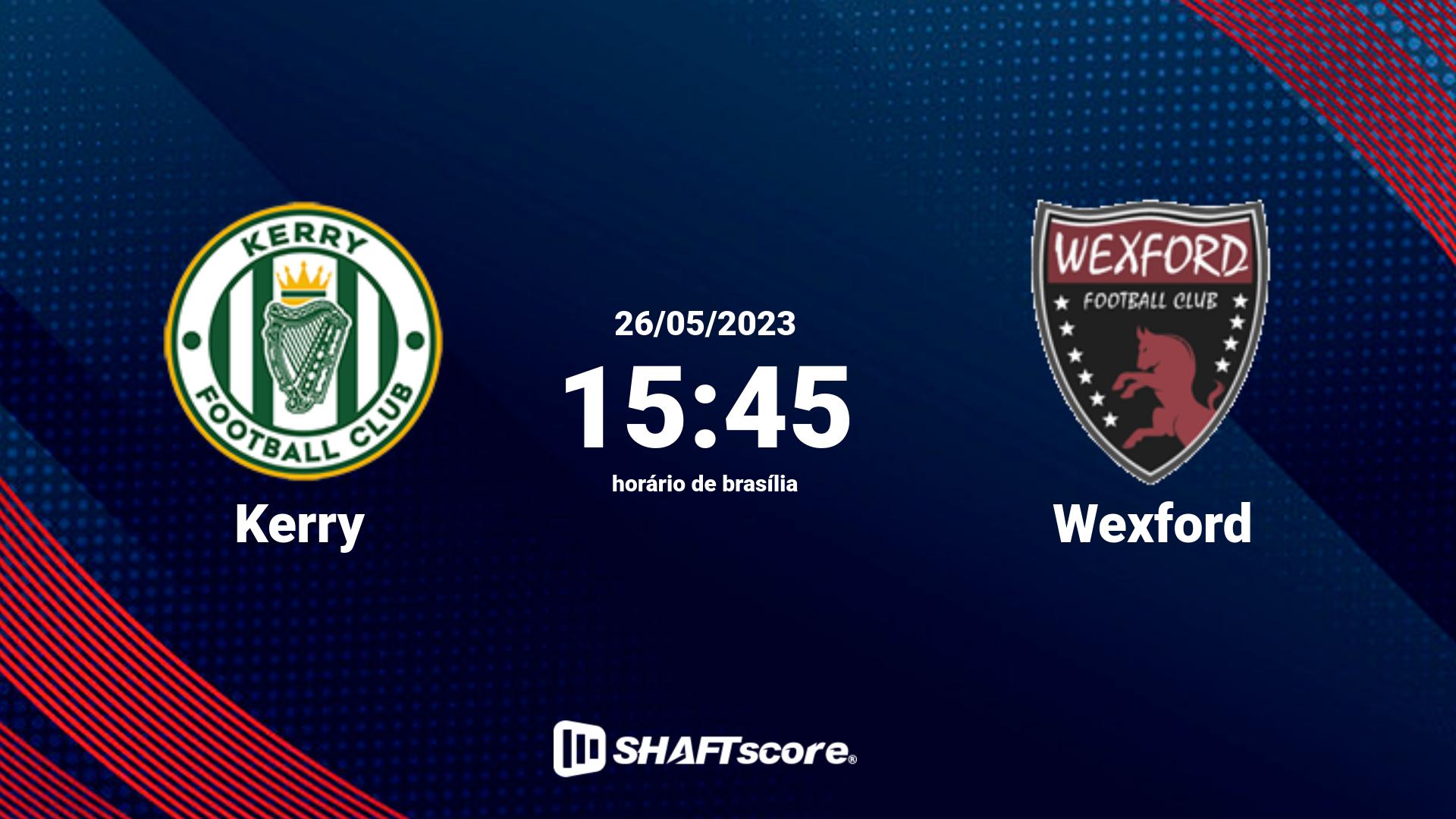 Estatísticas do jogo Kerry vs Wexford 26.05 15:45