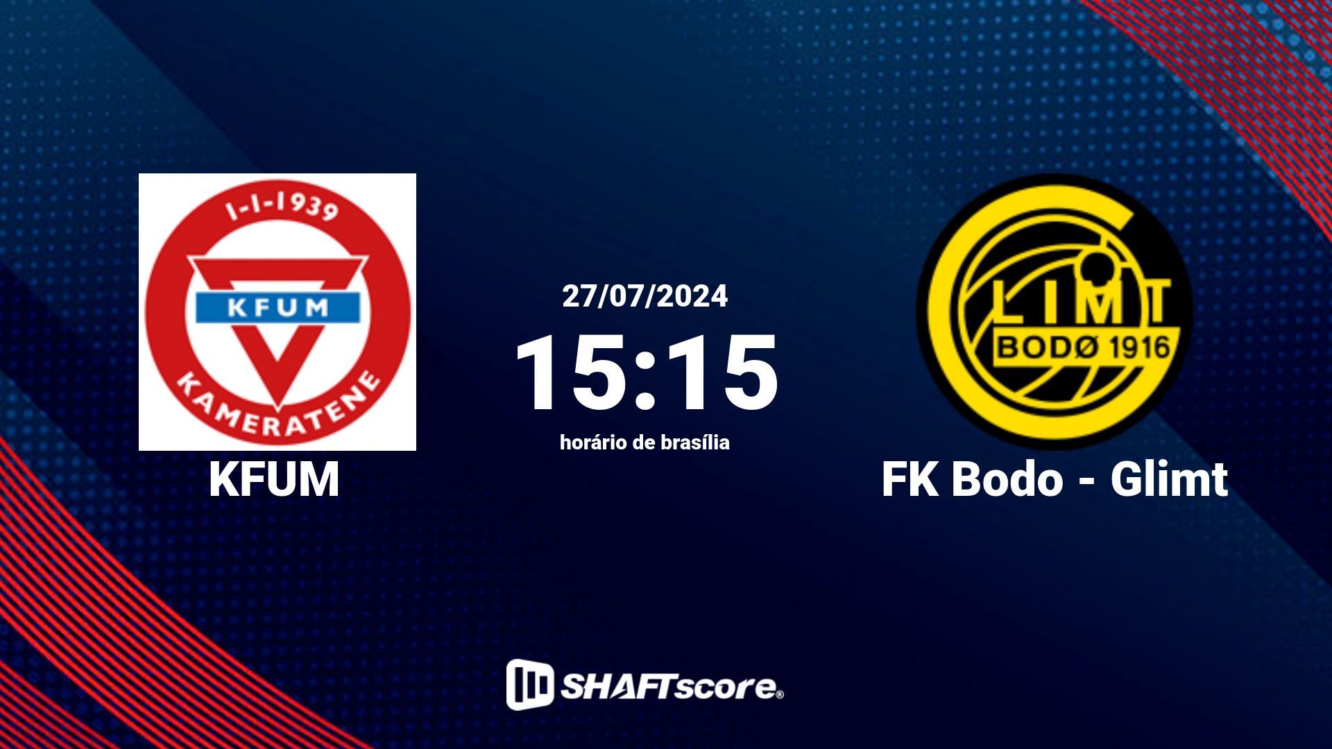 Estatísticas do jogo KFUM vs FK Bodo - Glimt 27.07 15:15
