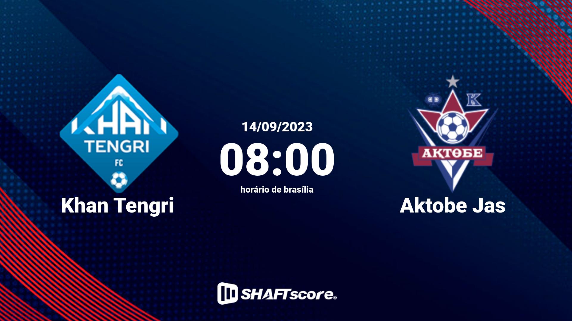 Estatísticas do jogo Khan Tengri vs Aktobe Jas 14.09 08:00