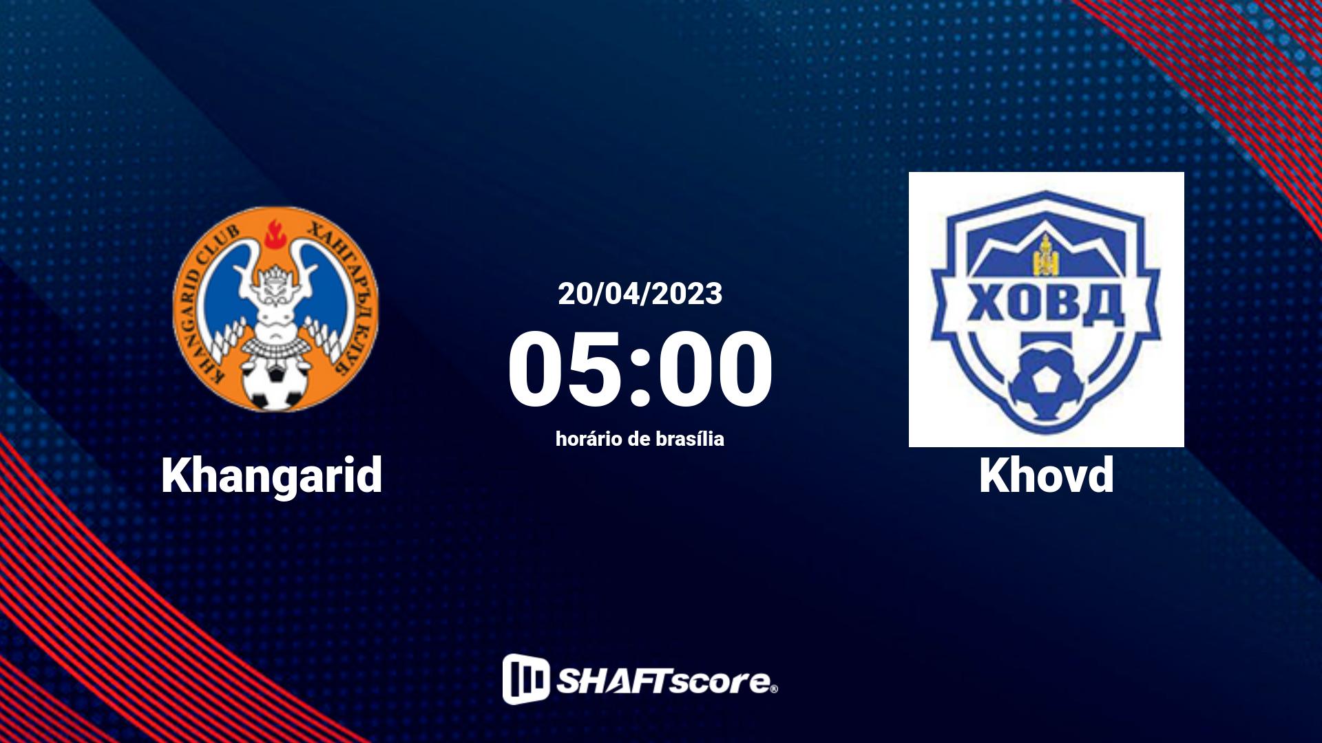 Estatísticas do jogo Khangarid vs Khovd 20.04 05:00