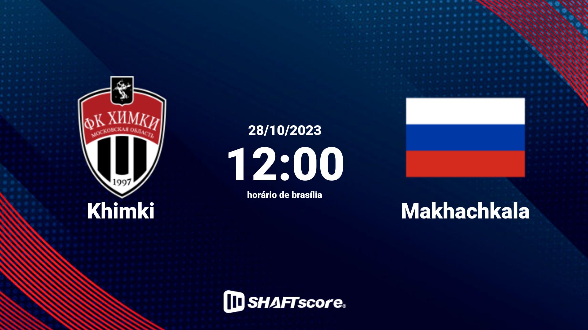 Estatísticas do jogo Khimki vs Makhachkala 28.10 12:00