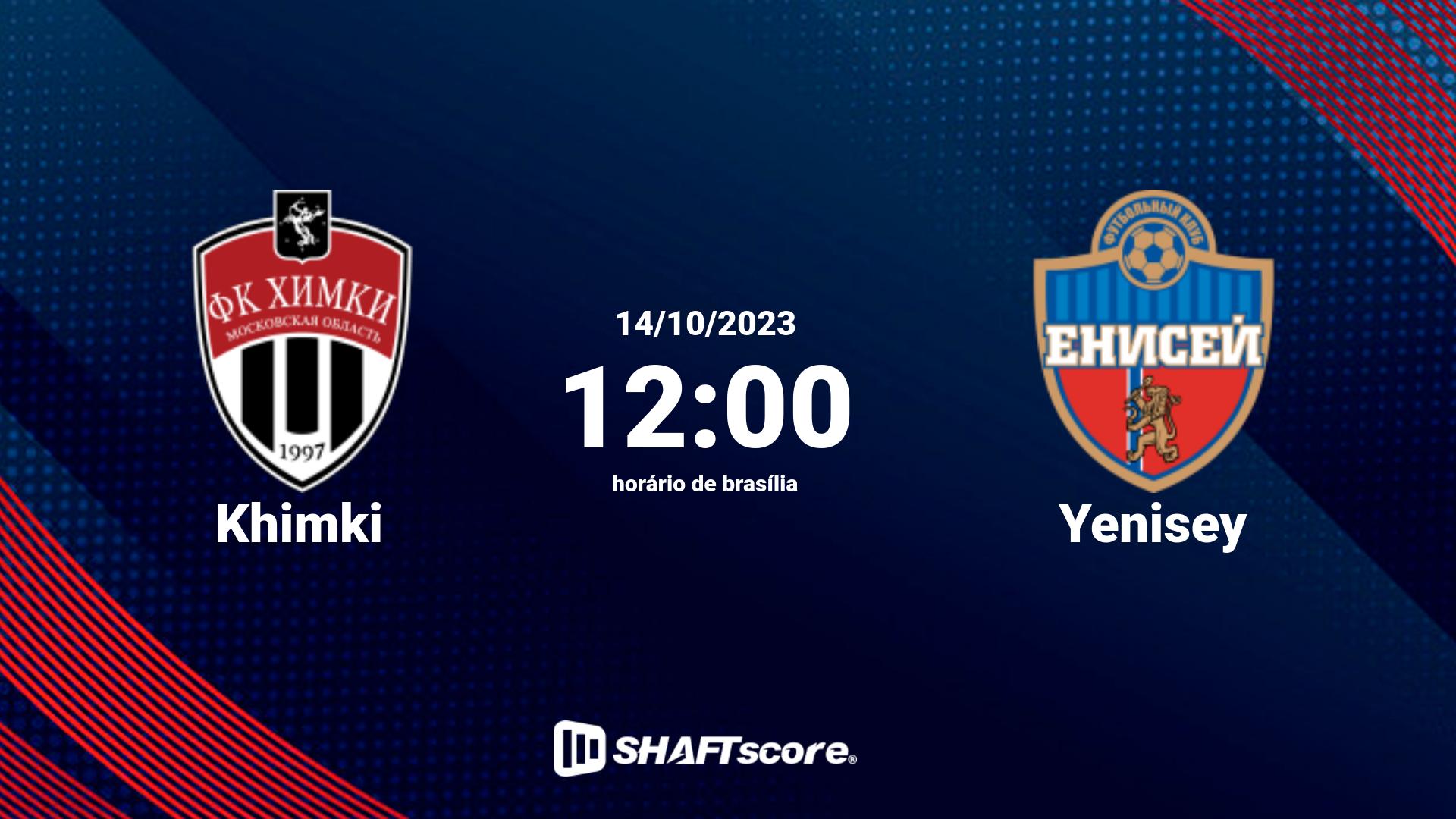 Estatísticas do jogo Khimki vs Yenisey 14.10 12:00