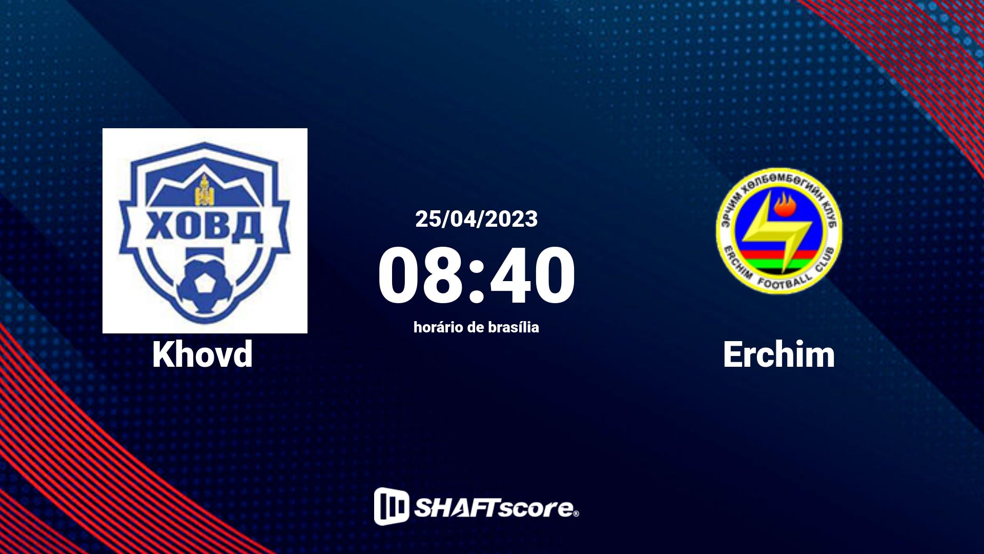 Estatísticas do jogo Khovd vs Erchim 25.04 08:40