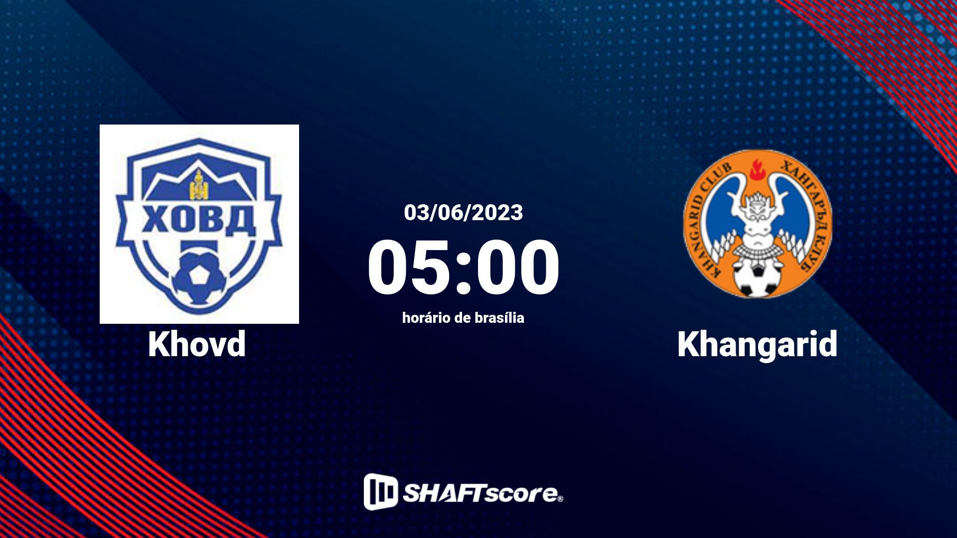 Estatísticas do jogo Khovd vs Khangarid 03.06 05:00