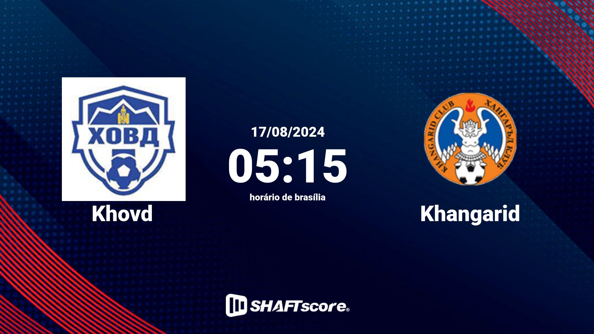 Estatísticas do jogo Khovd vs Khangarid 17.08 05:15