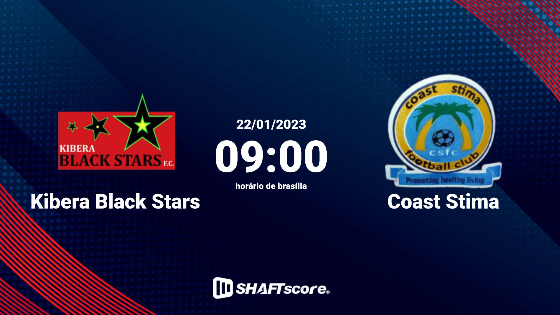 Estatísticas do jogo Kibera Black Stars vs Coast Stima 22.01 09:00