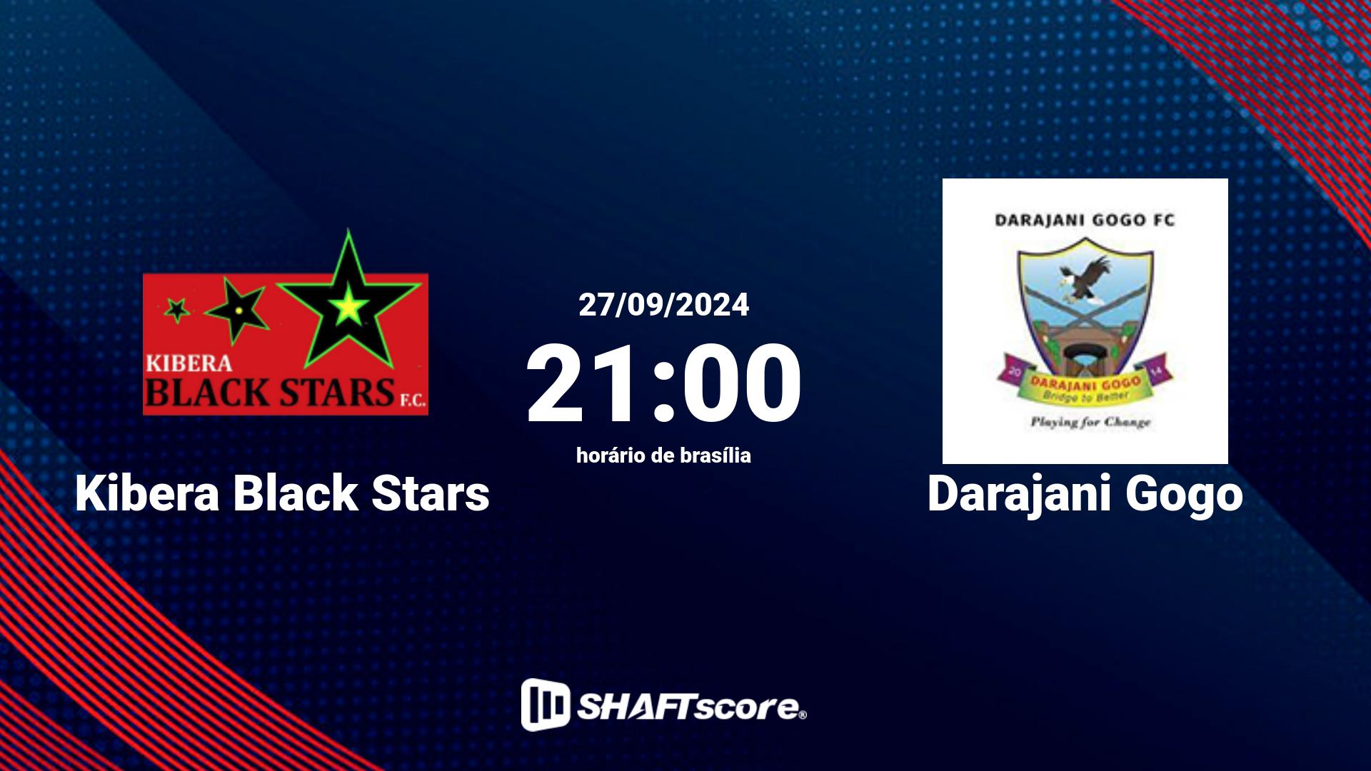 Estatísticas do jogo Kibera Black Stars vs Darajani Gogo 27.09 21:00