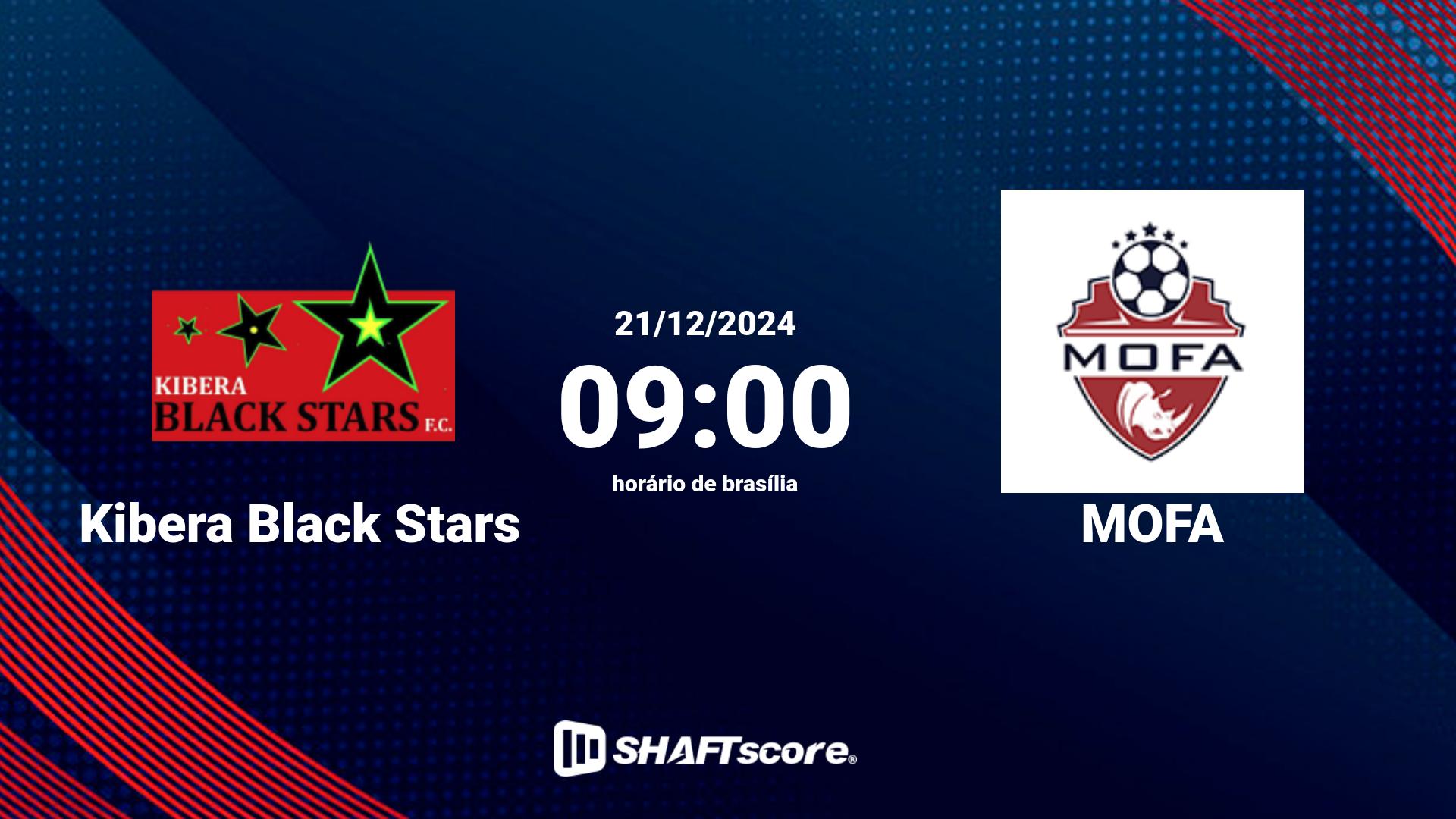 Estatísticas do jogo Kibera Black Stars vs MOFA 21.12 09:00