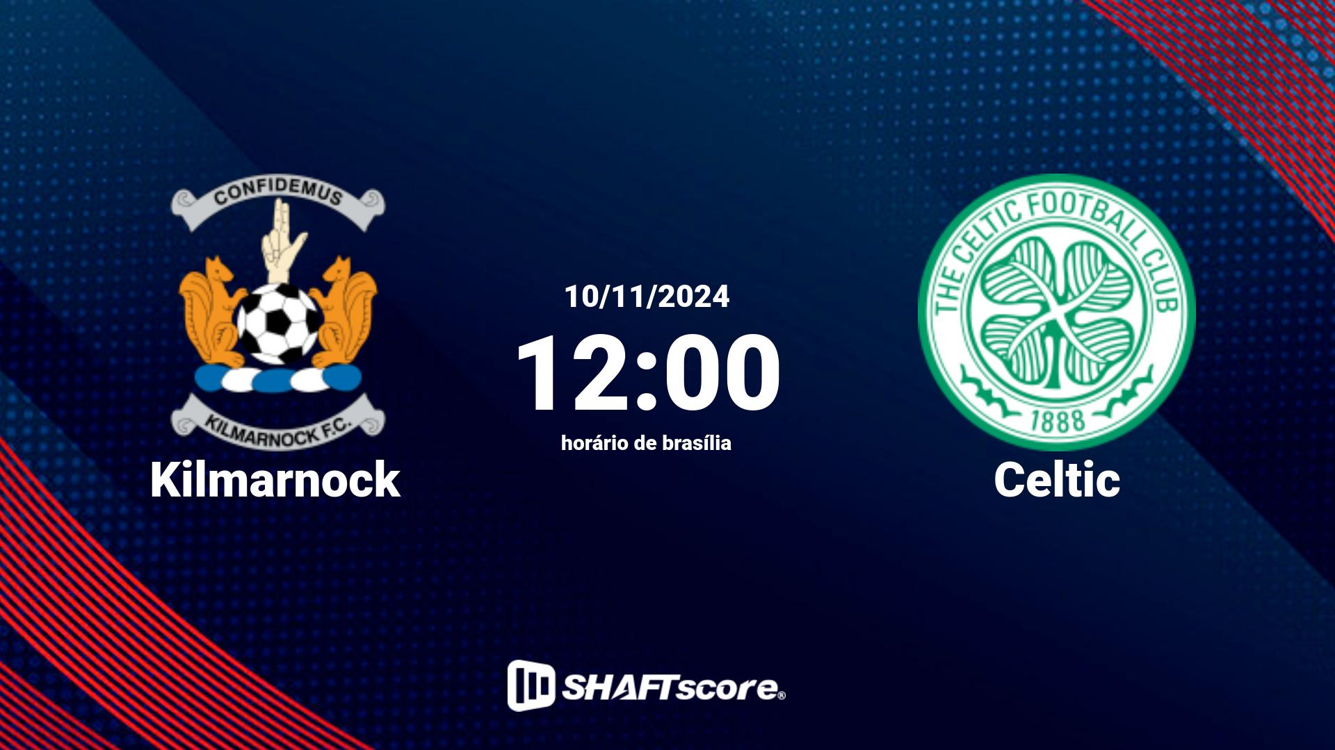 Estatísticas do jogo Kilmarnock vs Celtic 10.11 12:00