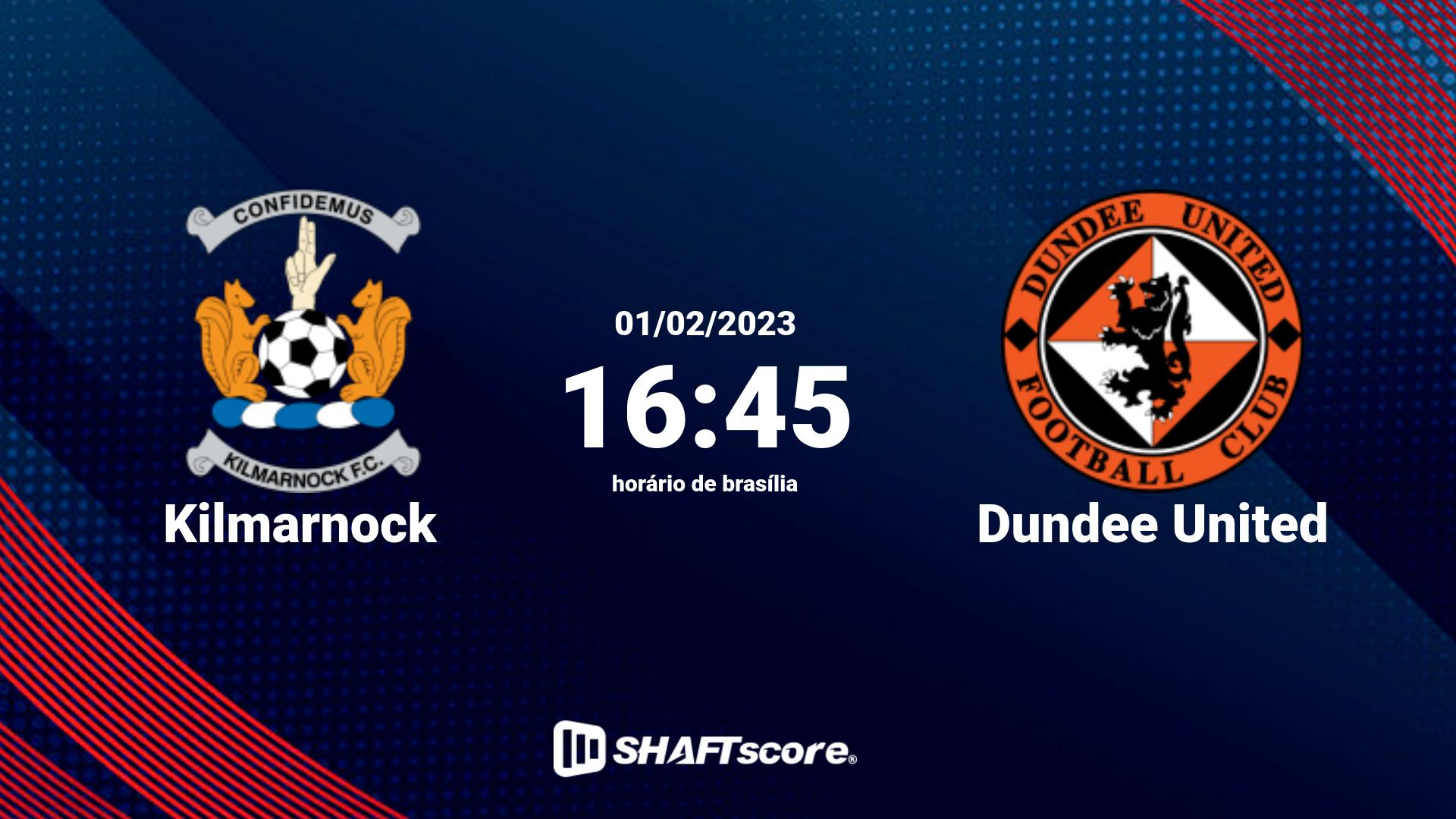 Estatísticas do jogo Kilmarnock vs Dundee United 01.02 16:45