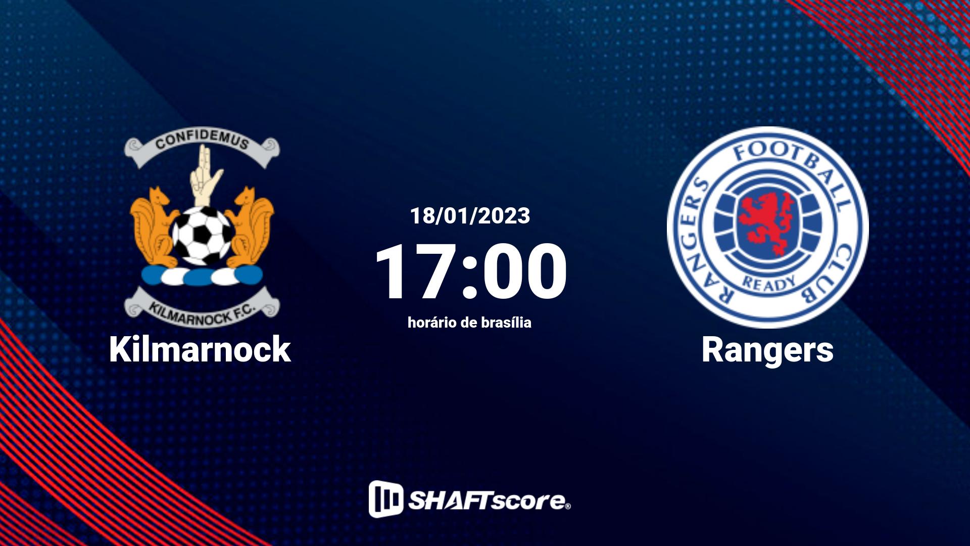 Estatísticas do jogo Kilmarnock vs Rangers 18.01 17:00