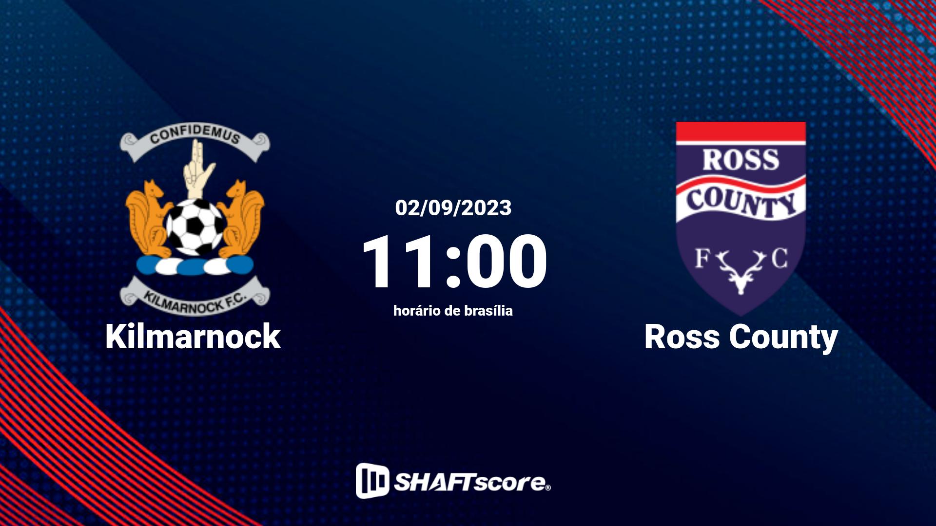 Estatísticas do jogo Kilmarnock vs Ross County 02.09 11:00