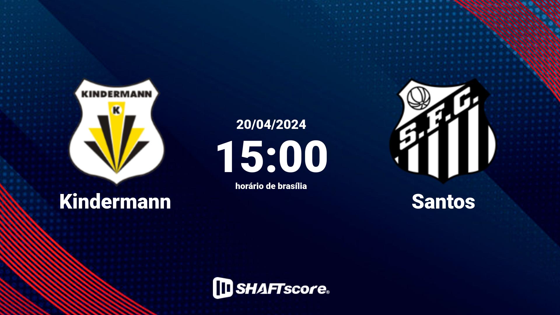 Estatísticas do jogo Kindermann vs Santos 20.04 15:00