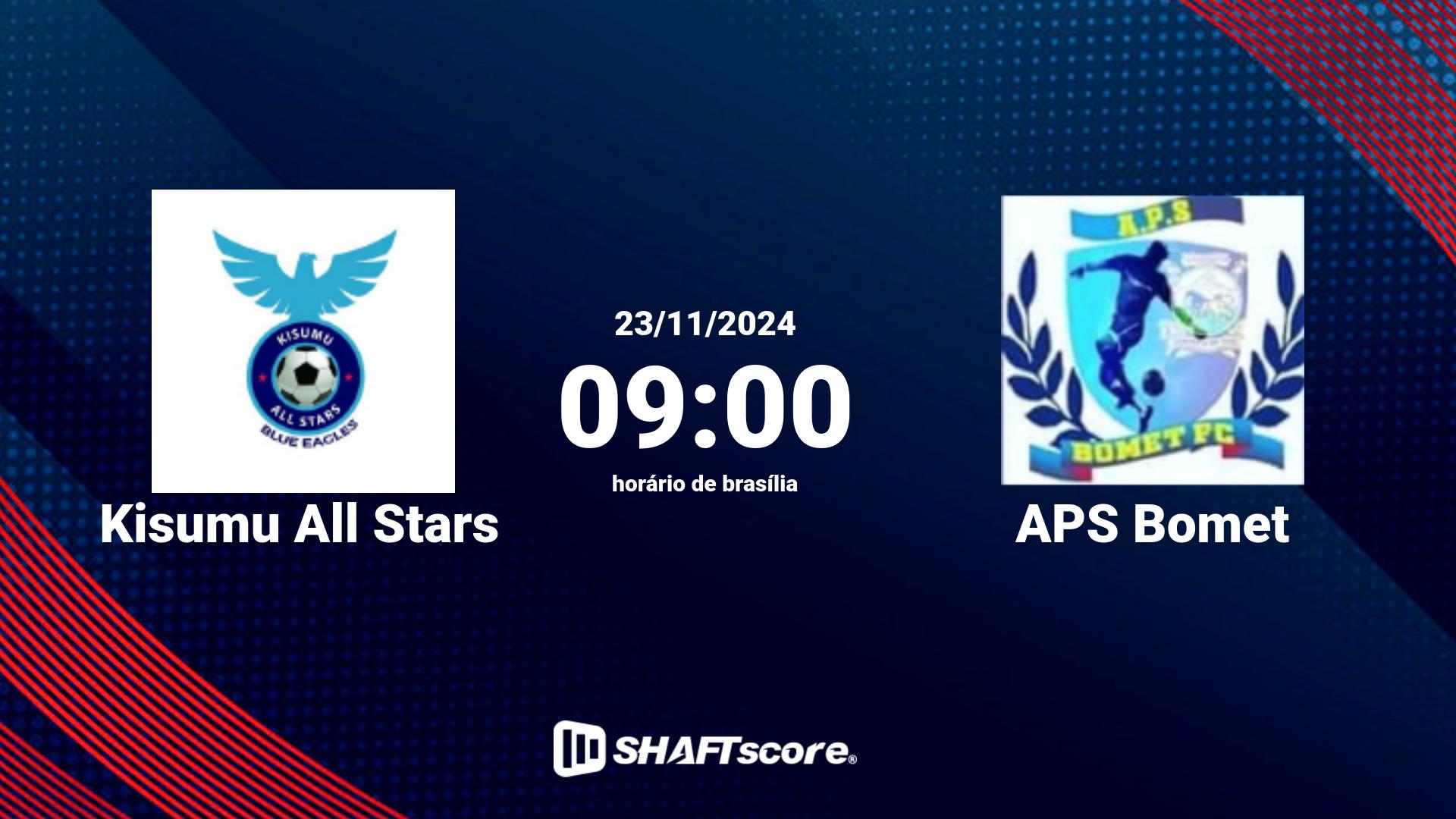 Estatísticas do jogo Kisumu All Stars vs APS Bomet 23.11 09:00