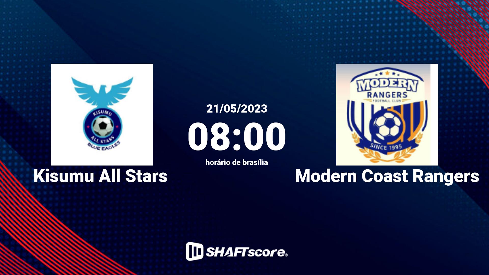 Estatísticas do jogo Kisumu All Stars vs Modern Coast Rangers 21.05 08:00