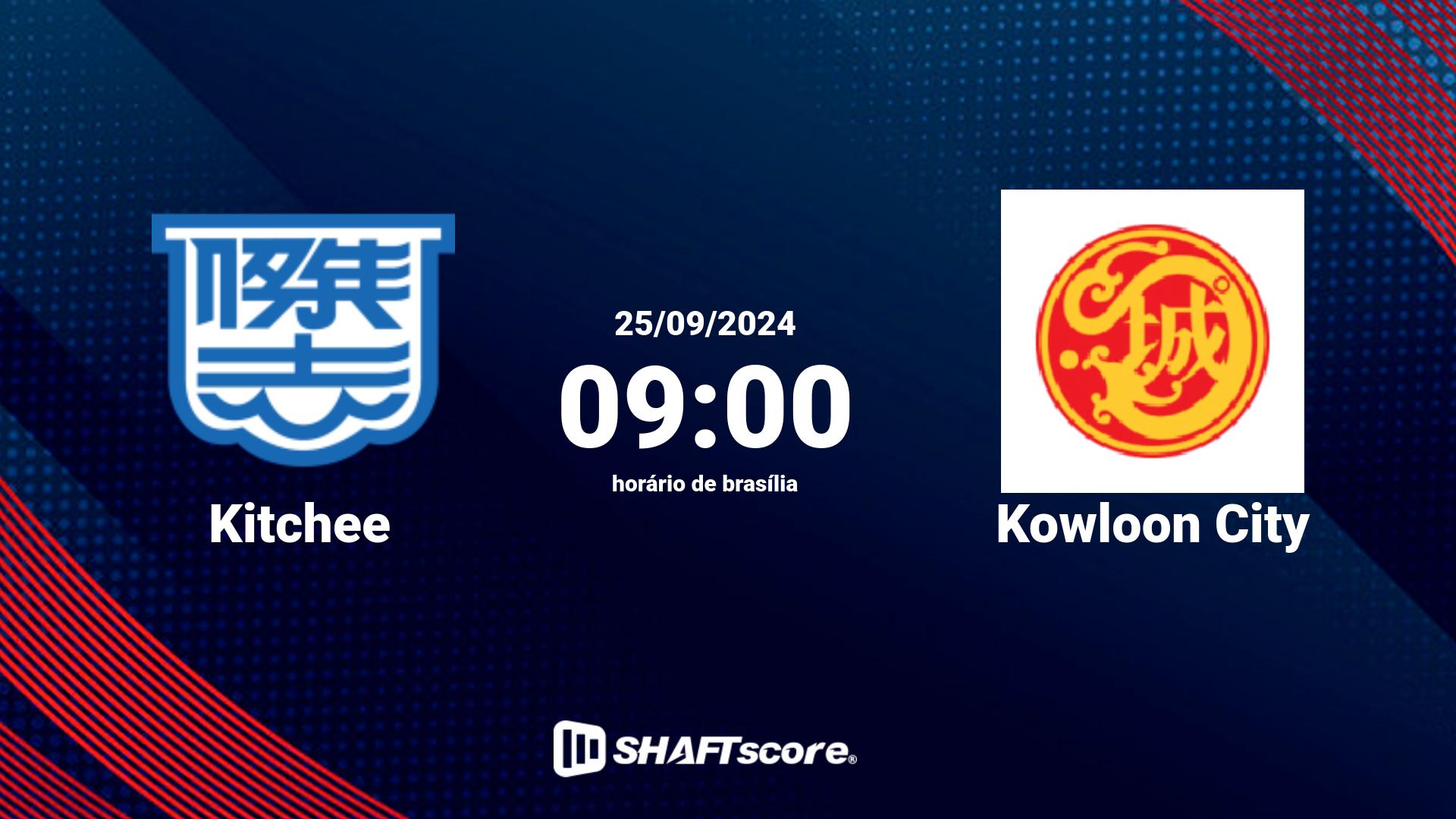 Estatísticas do jogo Kitchee vs Kowloon City 25.09 09:00