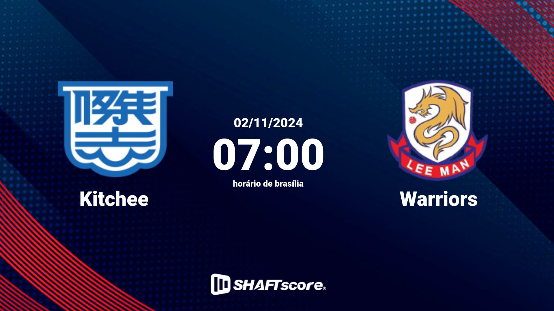 Estatísticas do jogo Kitchee vs Warriors 02.11 07:00