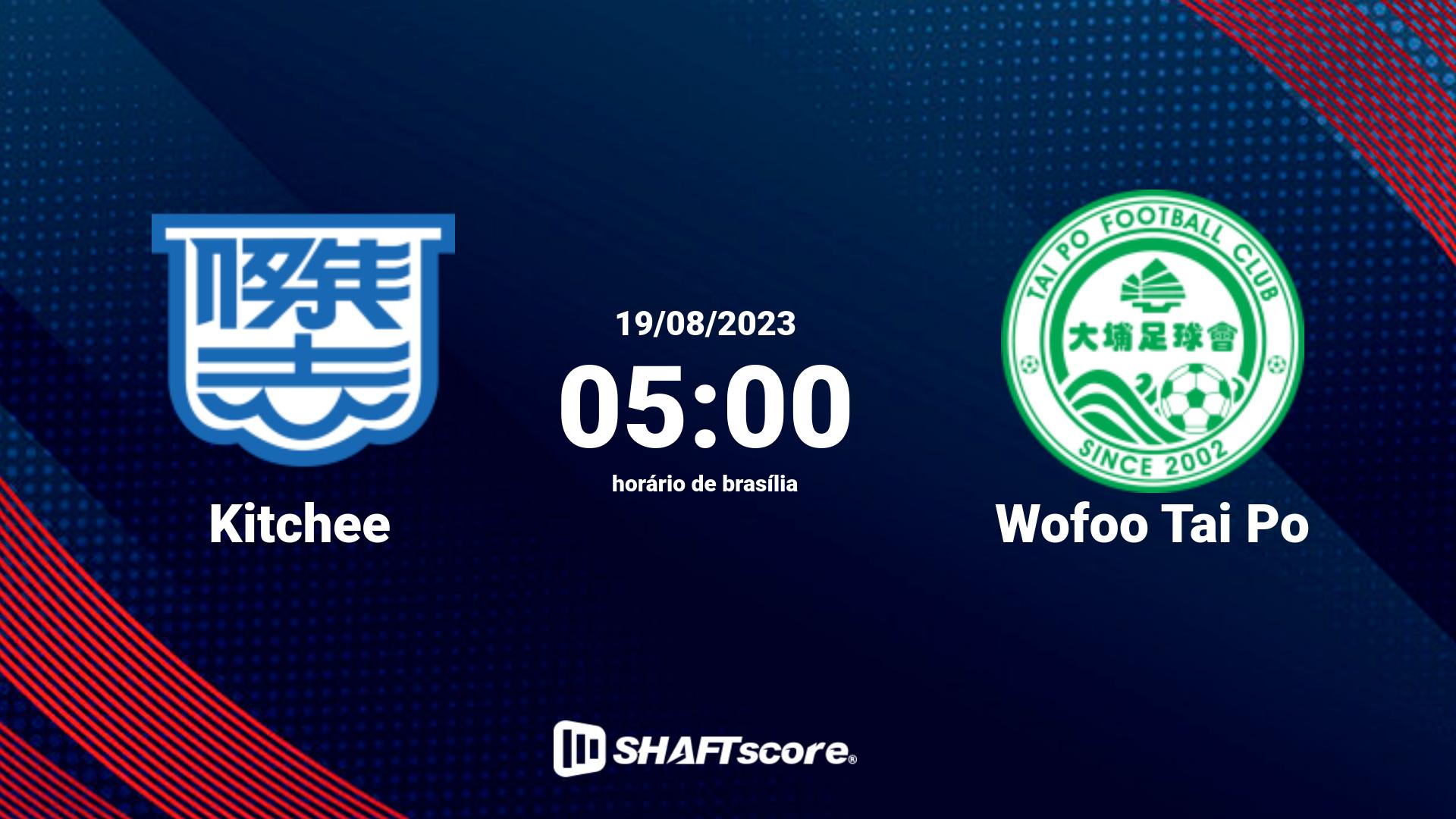 Estatísticas do jogo Kitchee vs Wofoo Tai Po 19.08 05:00