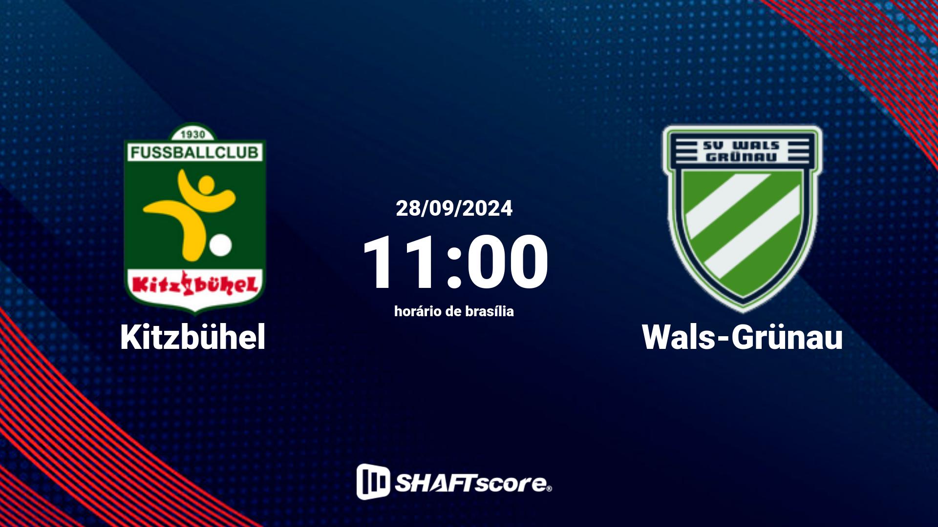 Estatísticas do jogo Kitzbühel vs Wals-Grünau 28.09 11:00