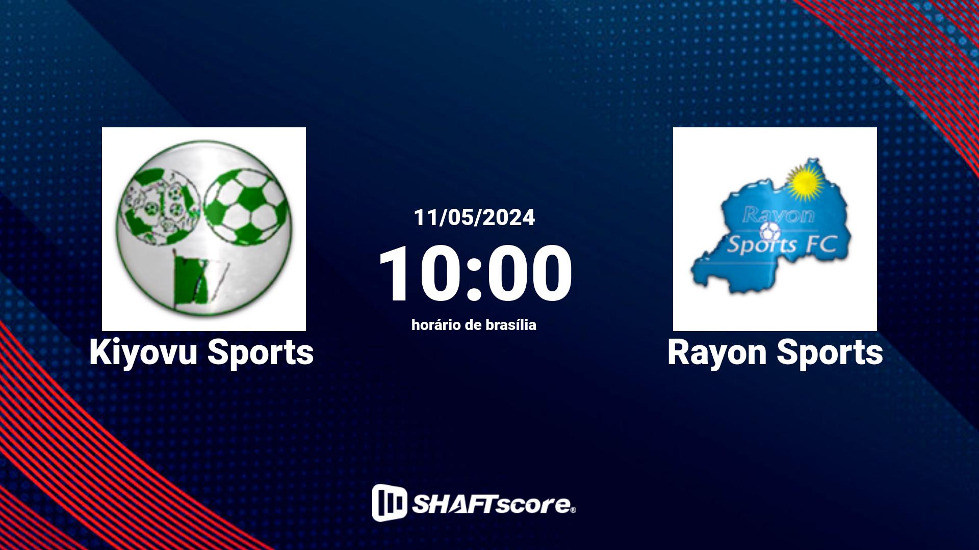 Estatísticas do jogo Kiyovu Sports vs Rayon Sports 11.05 10:00